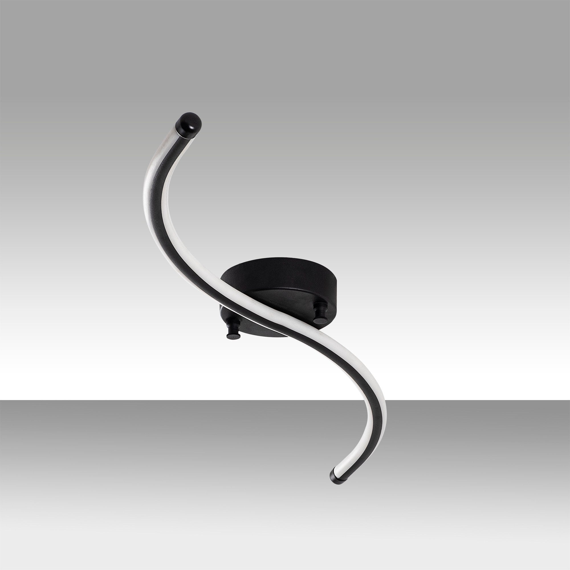 Candeeiro de Teto Preto Elegante, Corpo em Metal, 67 cm de Largura, 5 cm de Altura | LED Integral 16W 3000K | Iluminação Elegante para Decoração Moderna