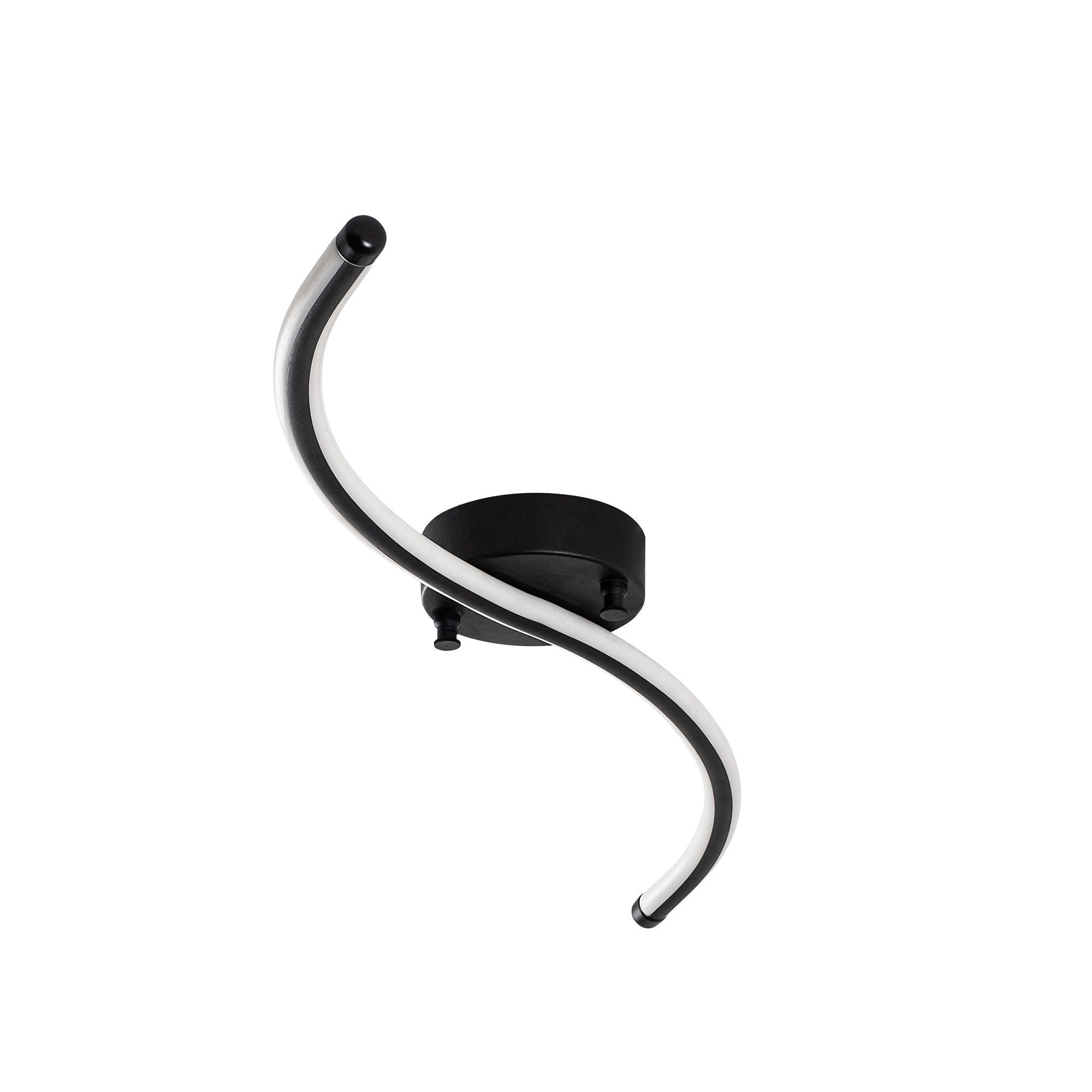 Candeeiro de Teto Preto Elegante, Corpo em Metal, 67 cm de Largura, 5 cm de Altura | LED Integral 16W 3000K | Iluminação Elegante para Decoração Moderna