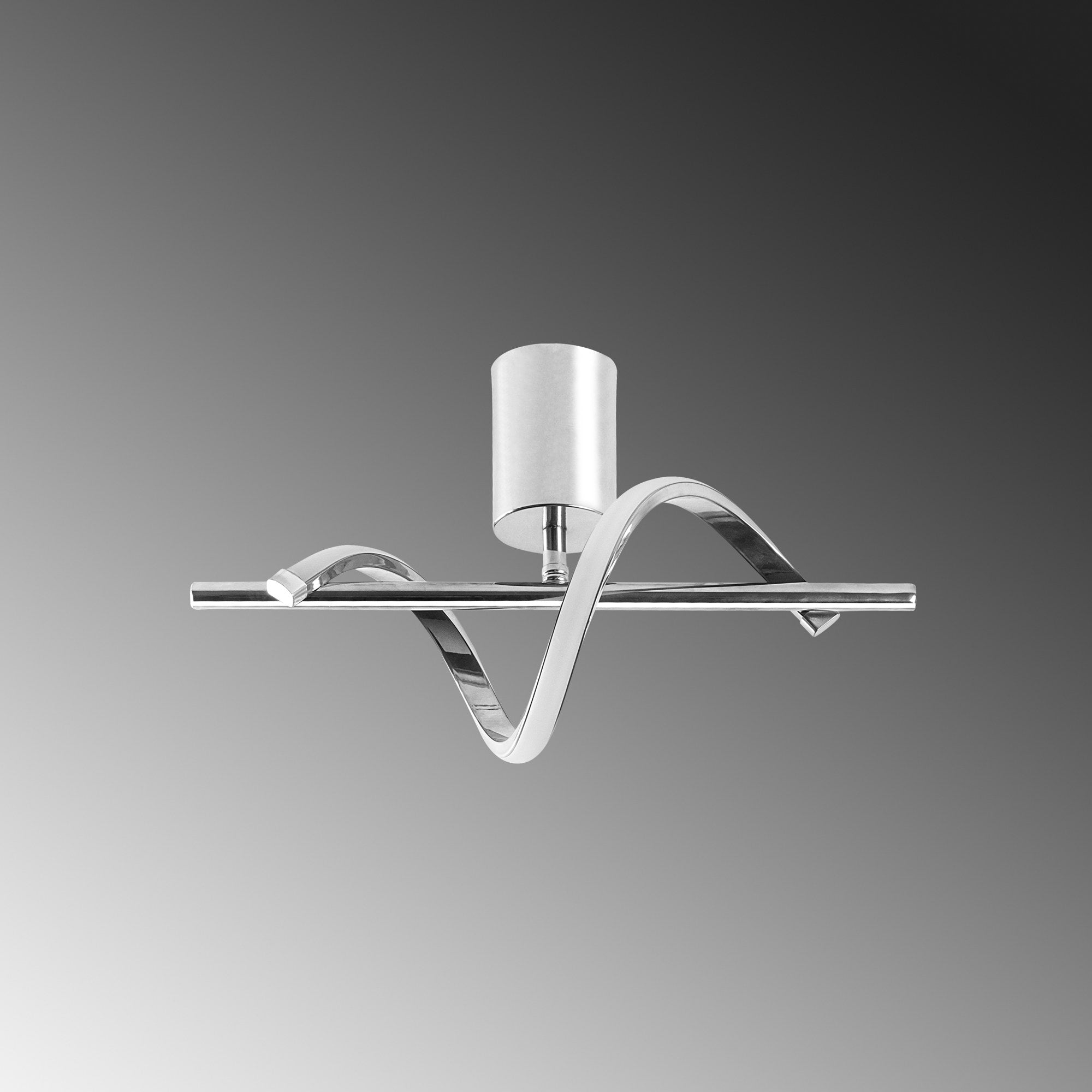 Candeeiro de Teto Cromado Elegante, Corpo em Metal, 41 x 25 x 16 cm | LED SMD 11W 3000K | Iluminação Elegante para Decoração Moderna de Casa e Salas de Jantar