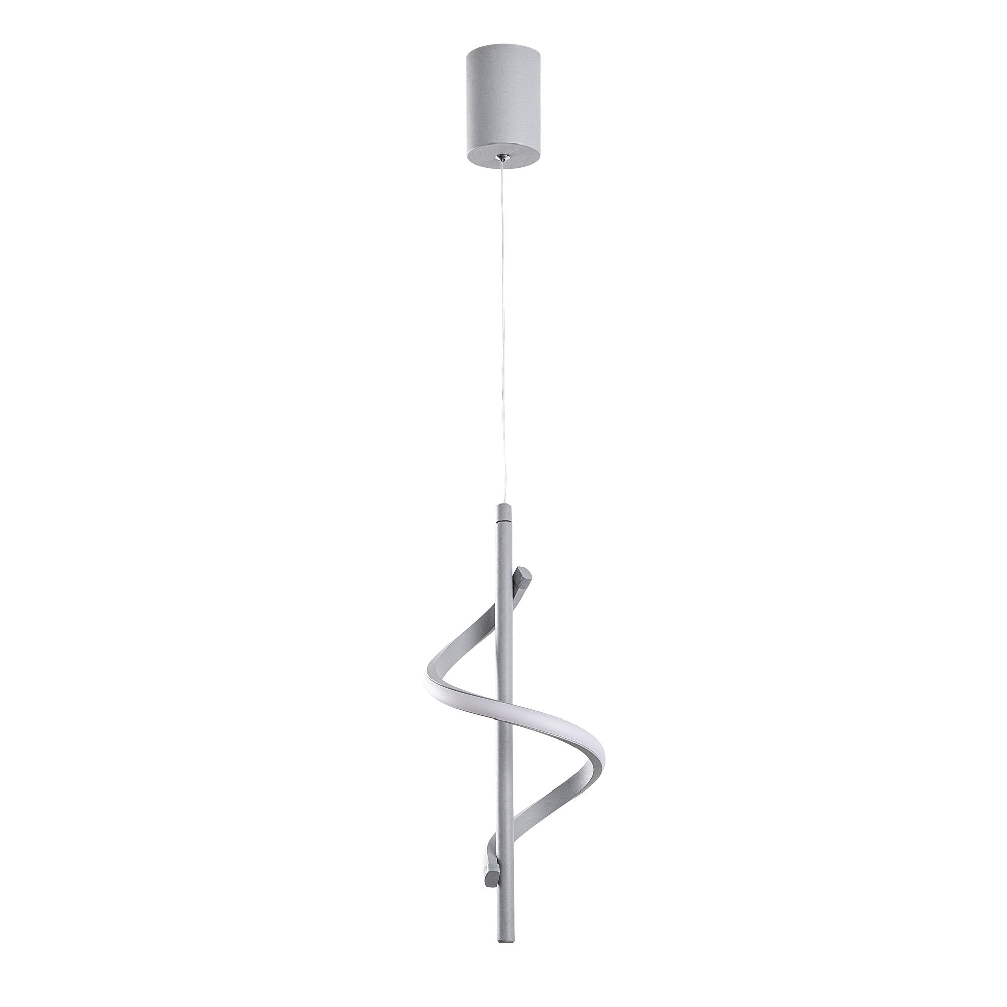 Candeeiro de Teto Cinza Elegante, Corpo de Metal, 16 cm de Largura, 50-100 cm de Altura | LED SMD 11W 3000K | Iluminação Elegante para Espaços Modernos, Classificação IP20