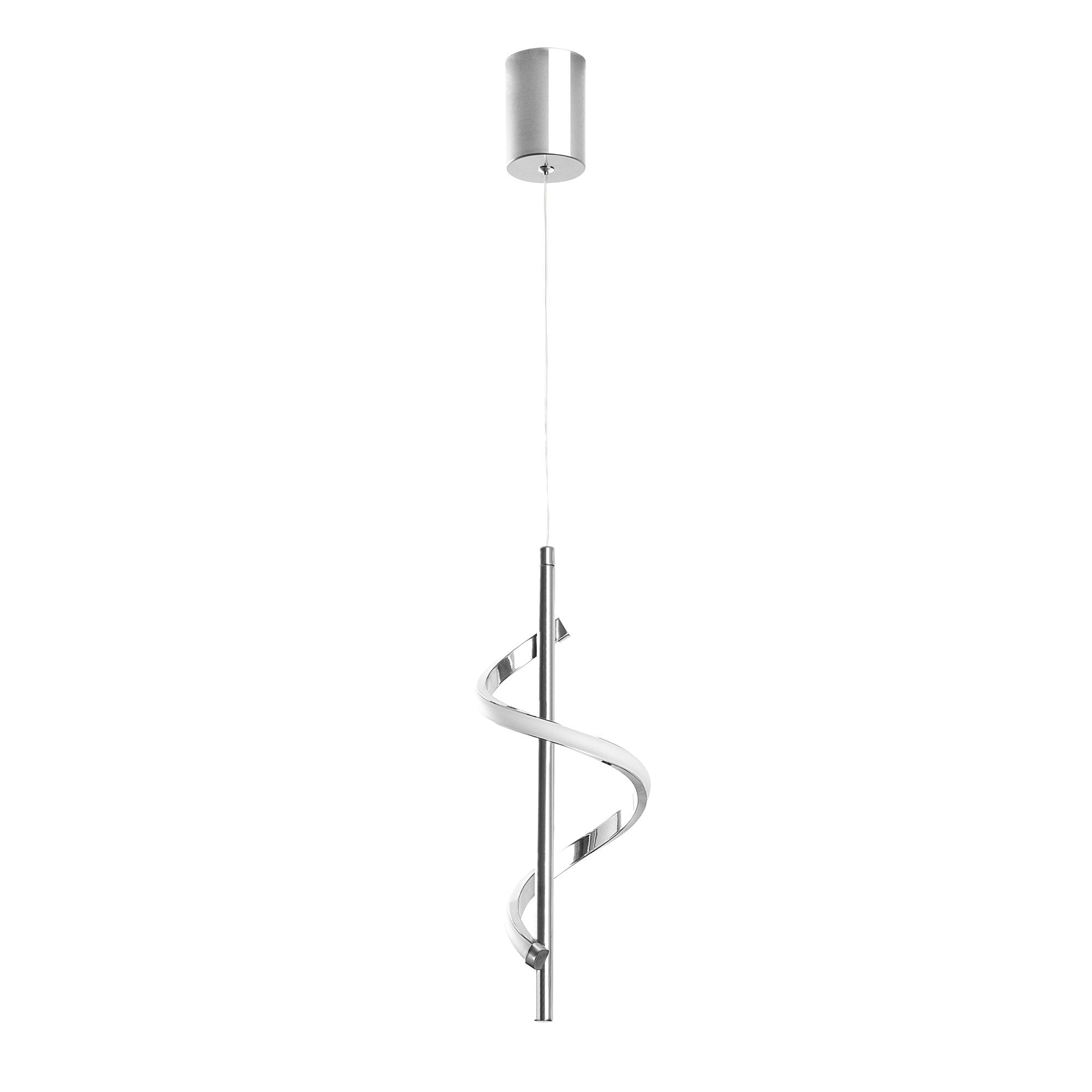 Candeeiro de Teto Cromado Elegante, Corpo em Metal, 16 cm de Largura, Altura Ajustável de 50 a 100 cm | LED SMD 11W 3000K | Iluminação Elegante para Espaços Modernos