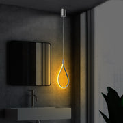 Candeeiro de Teto Cromado Elegante, Corpo em Metal, 23 cm de Largura, Altura Ajustável de 50 a 100 cm | LED SMD 11W 3000K | Iluminação Elegante para Espaços Modernos