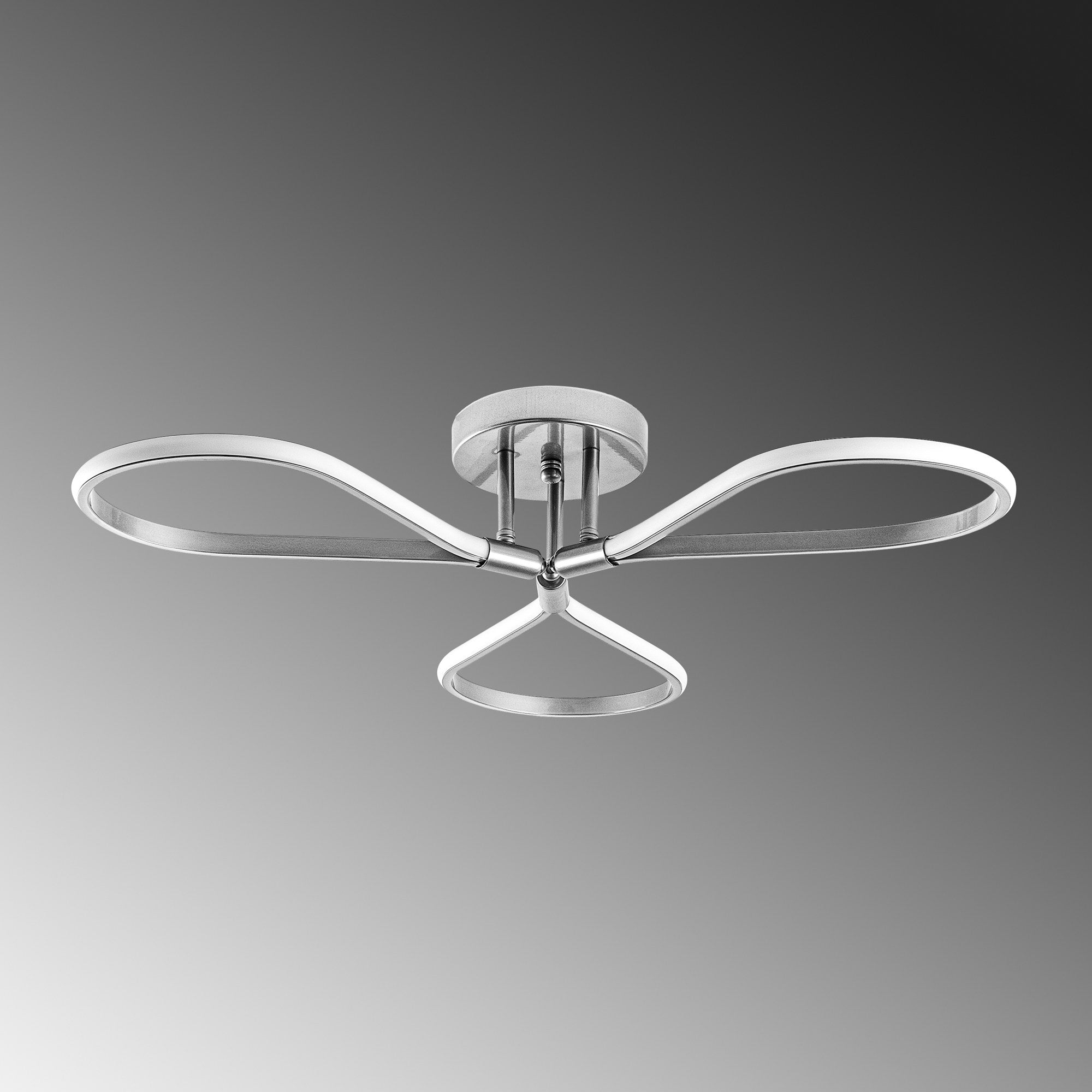 Candeeiro de Teto Cromado Elegante, Corpo em Metal, 68 x 14 x 68 cm | LED SMD 3 x 11 W 3000 K | Iluminação Elegante para Decoração e Ambiente Modernos