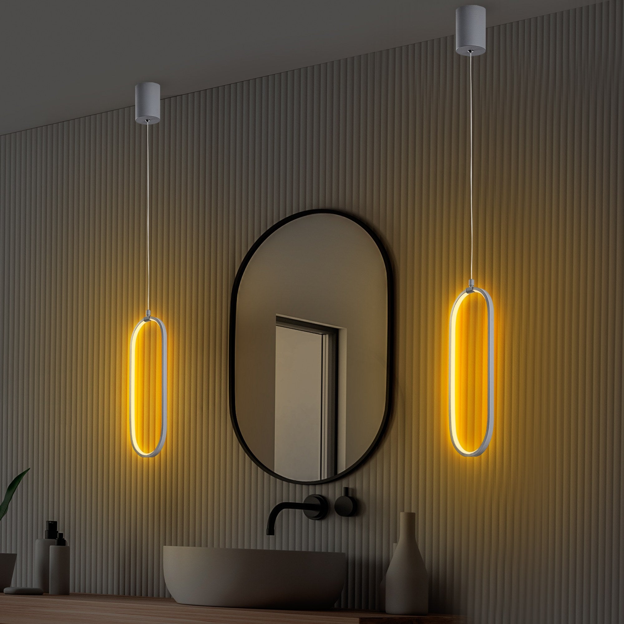 Candeeiro de Teto cinza elegante, corpo de metal, altura ajustável de 60 a 110 cm, largura de 17 cm, LED 16 W 3000 K, iluminação elegante para decoração moderna de casa