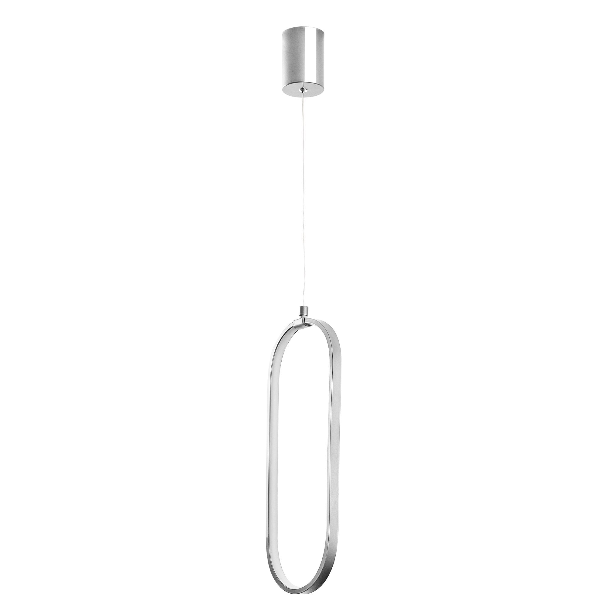 Candeeiro de Teto elegante cromado, corpo de metal, altura ajustável de 60 a 110 cm, largura de 17 cm, LED 16 W 3000 K, iluminação elegante para decoração moderna de casa