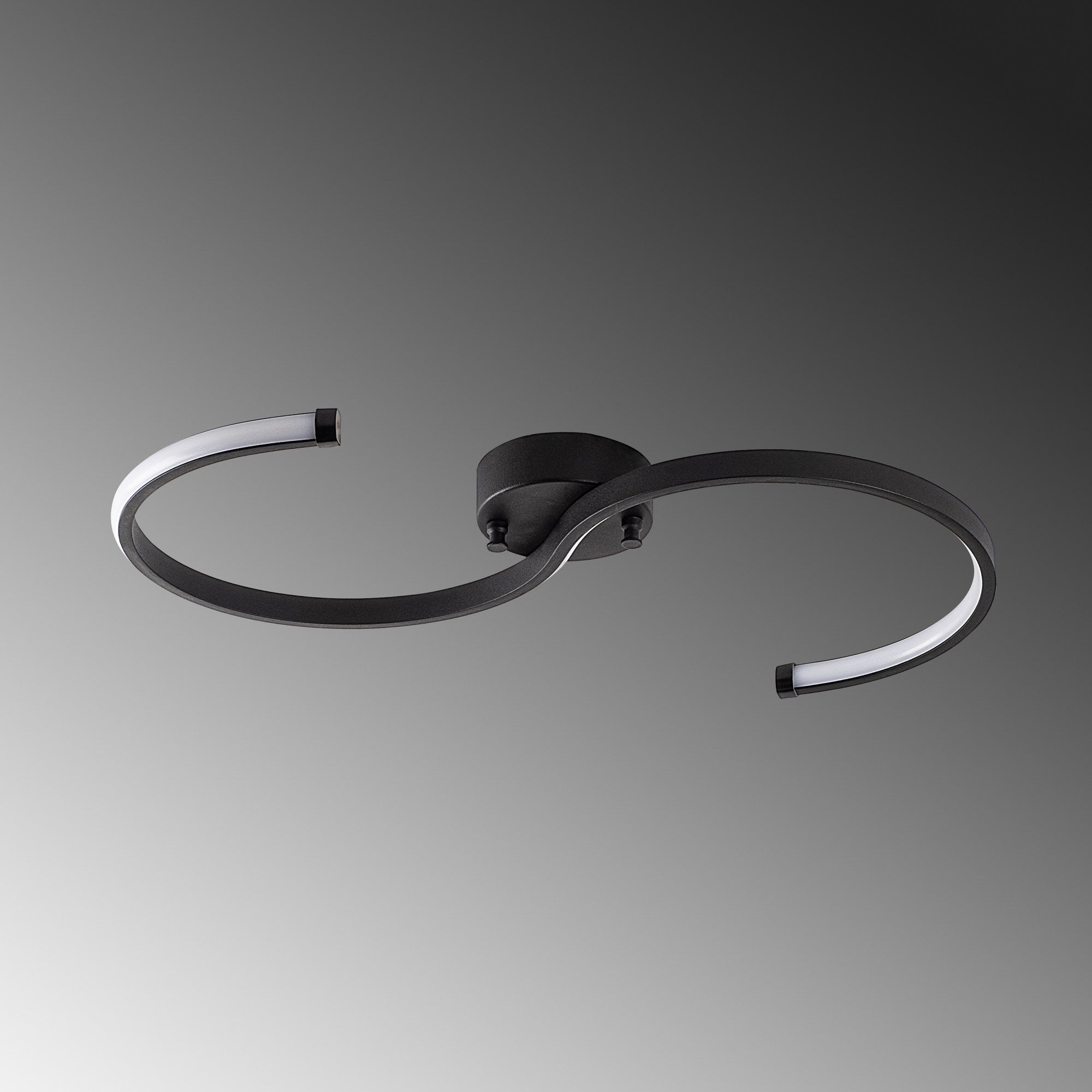 Candeeiro de Teto Preto Elegante, Corpo em Metal, 25 cm de Largura x 51 cm de Altura | LED SMD 16W 3000K | Iluminação Elegante para Decoração e Ambiente Modernos