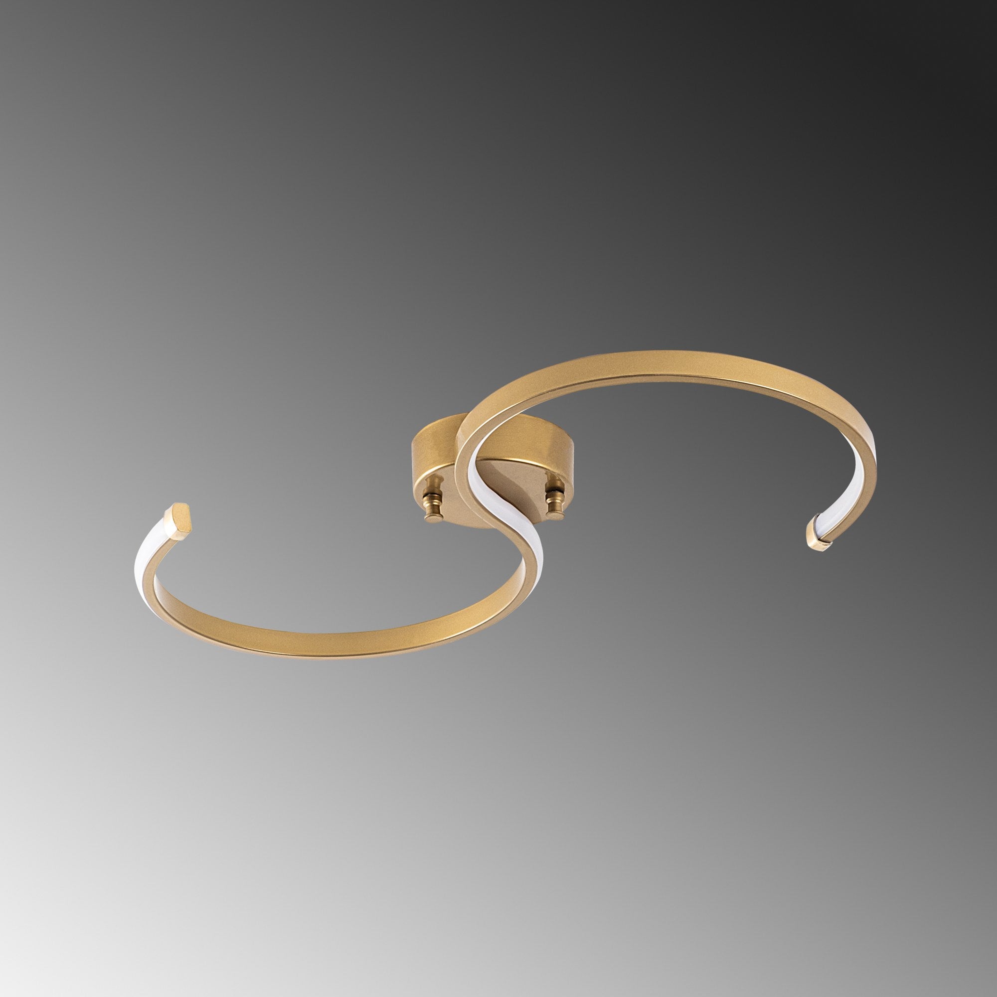 Candeeiro de Teto Dourado Elegante, Corpo em Metal, 25 cm de Largura x 51 cm de Altura | LED SMD 16W 3000K | Iluminação Elegante para Decoração e Ambiente Modernos