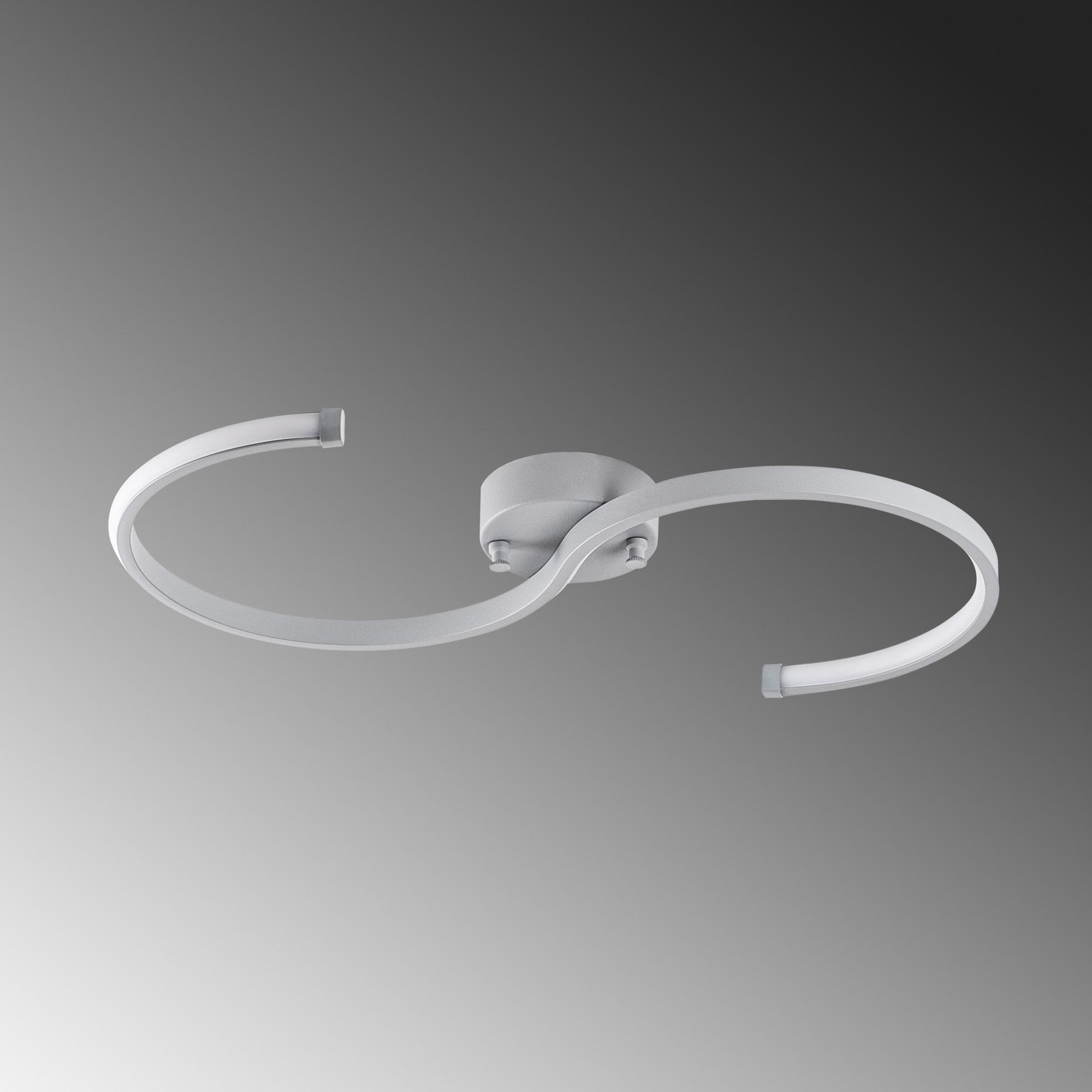 Candeeiro de Teto Cinza Elegante, Corpo de Metal, 25 cm de Largura x 51 cm de Altura | LED SMD 16W 3000K | Iluminação Elegante para Decoração Moderna, Classificação IP20