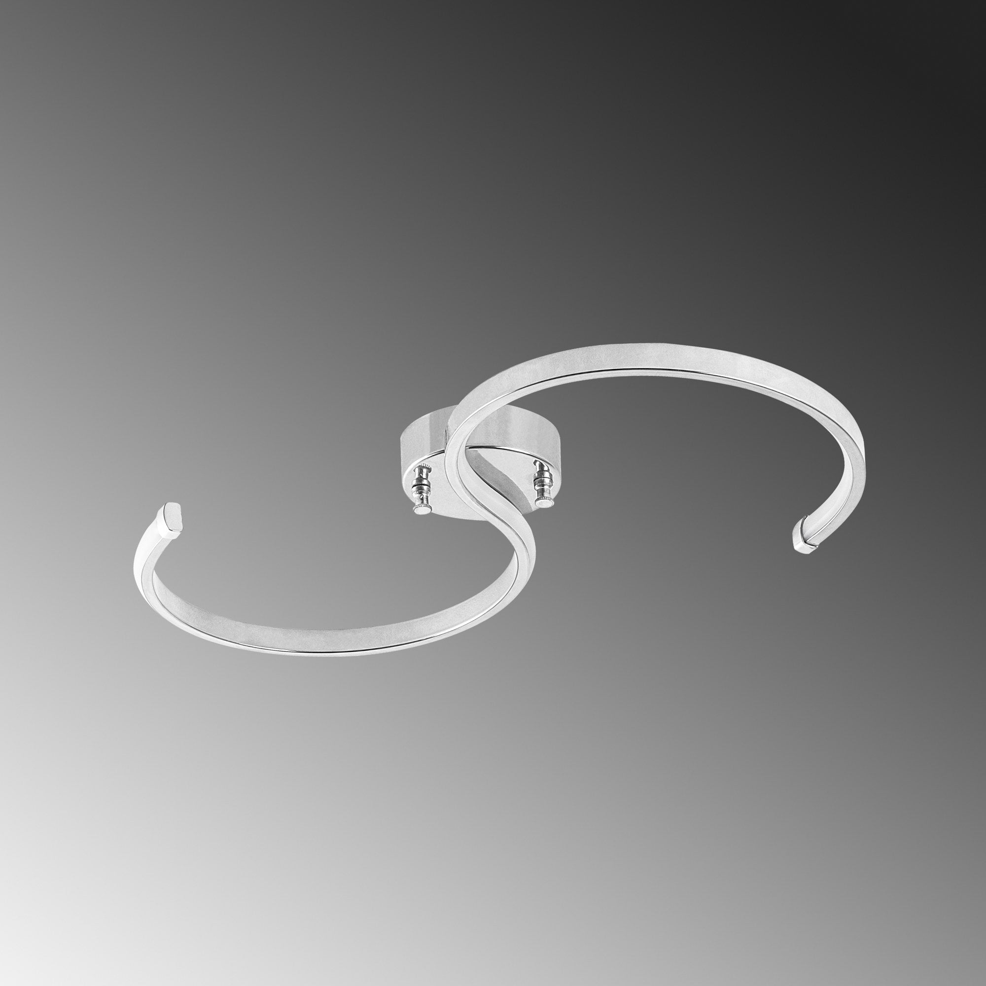 Candeeiro de Teto Cromado Elegante, Corpo em Metal, 25 cm de Largura x 51 cm de Altura | LED SMD 16W 3000K | Iluminação Elegante para Decoração Moderna