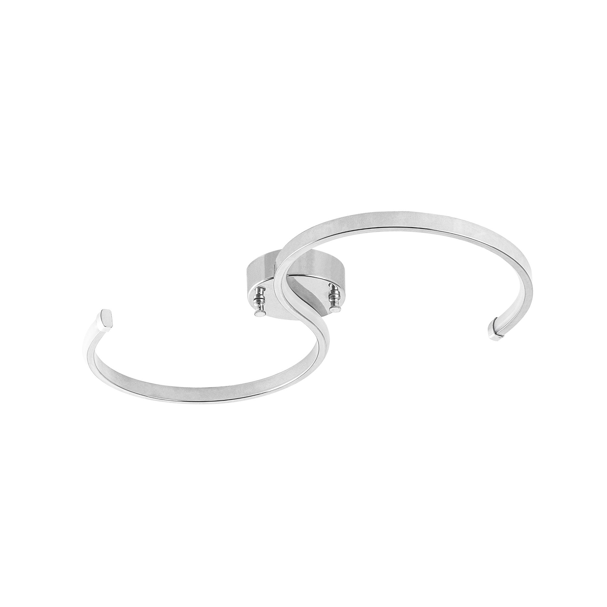 Candeeiro de Teto Cromado Elegante, Corpo em Metal, 25 cm de Largura x 51 cm de Altura | LED SMD 16W 3000K | Iluminação Elegante para Decoração Moderna