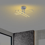 Candeeiro de Teto Nardo Cinza, Corpo em Metal, 61 x 22 x 61 cm | LED SMD 28W 3000K | Iluminação Elegante para Decoração Moderna, Design Elegante e Funcional