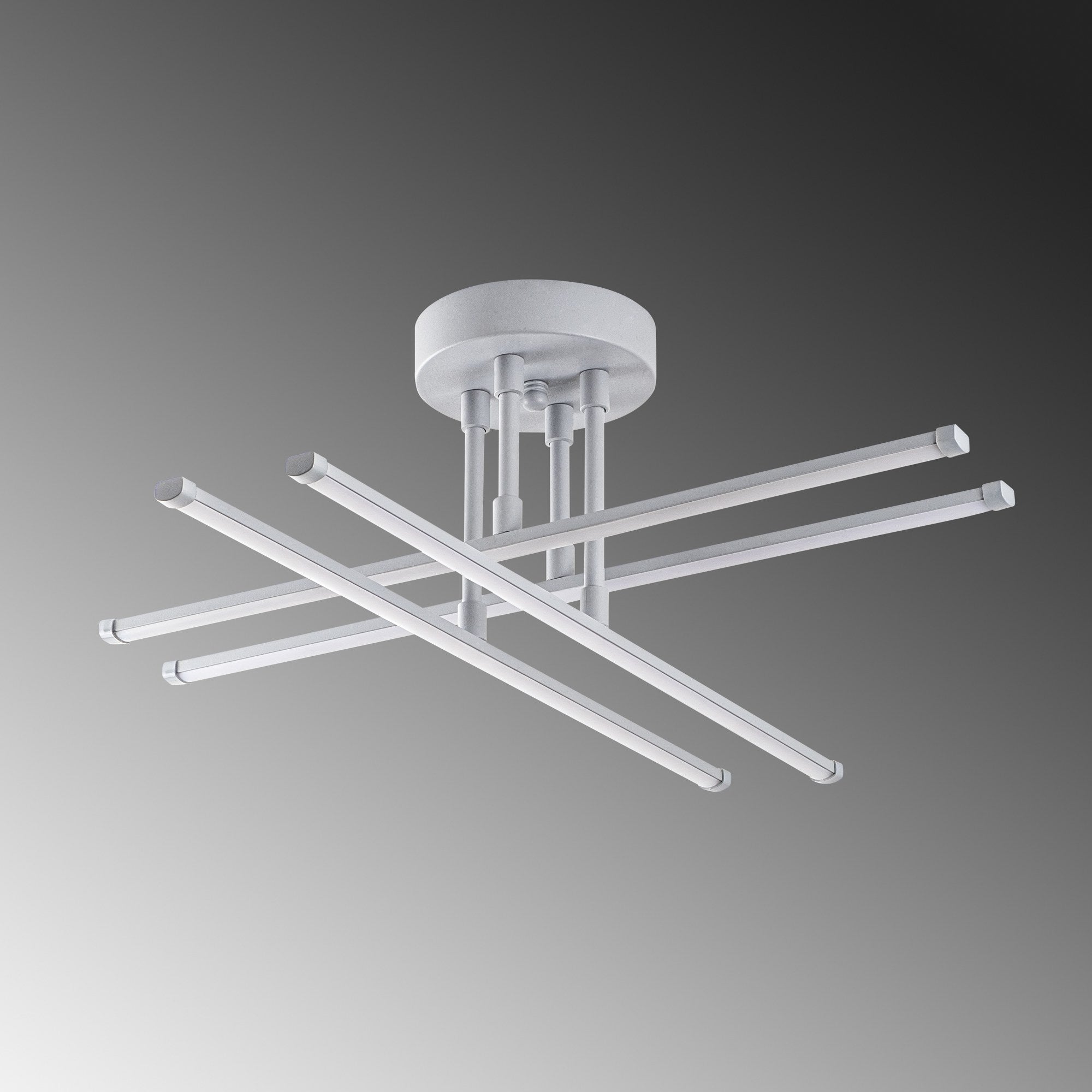 Candeeiro de Teto Nardo Cinza, Corpo em Metal, 61 x 22 x 61 cm | LED SMD 28W 3000K | Iluminação Elegante para Decoração Moderna, Design Elegante e Funcional