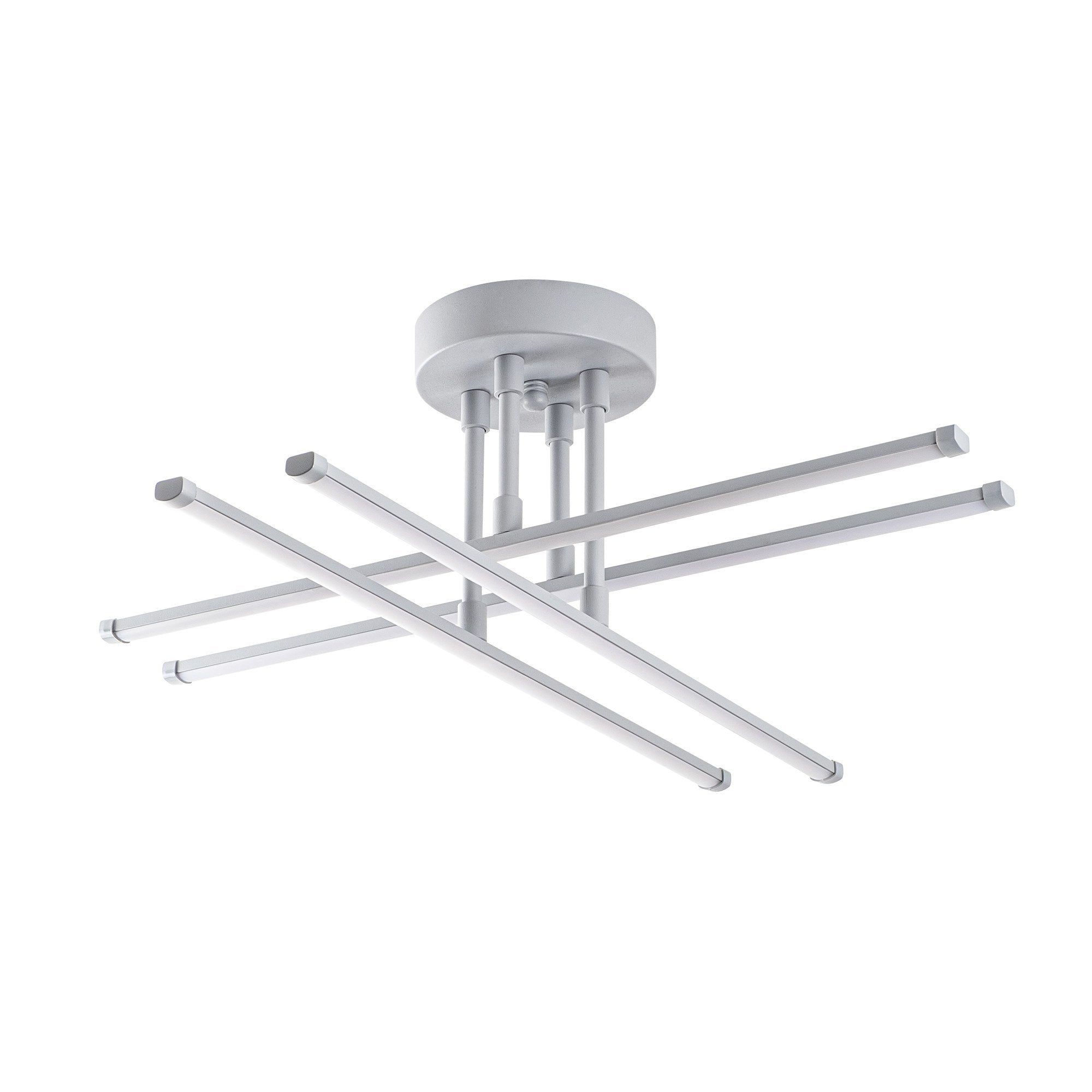 Candeeiro de Teto Nardo Cinza, Corpo em Metal, 61 x 22 x 61 cm | LED SMD 28W 3000K | Iluminação Elegante para Decoração Moderna, Design Elegante e Funcional