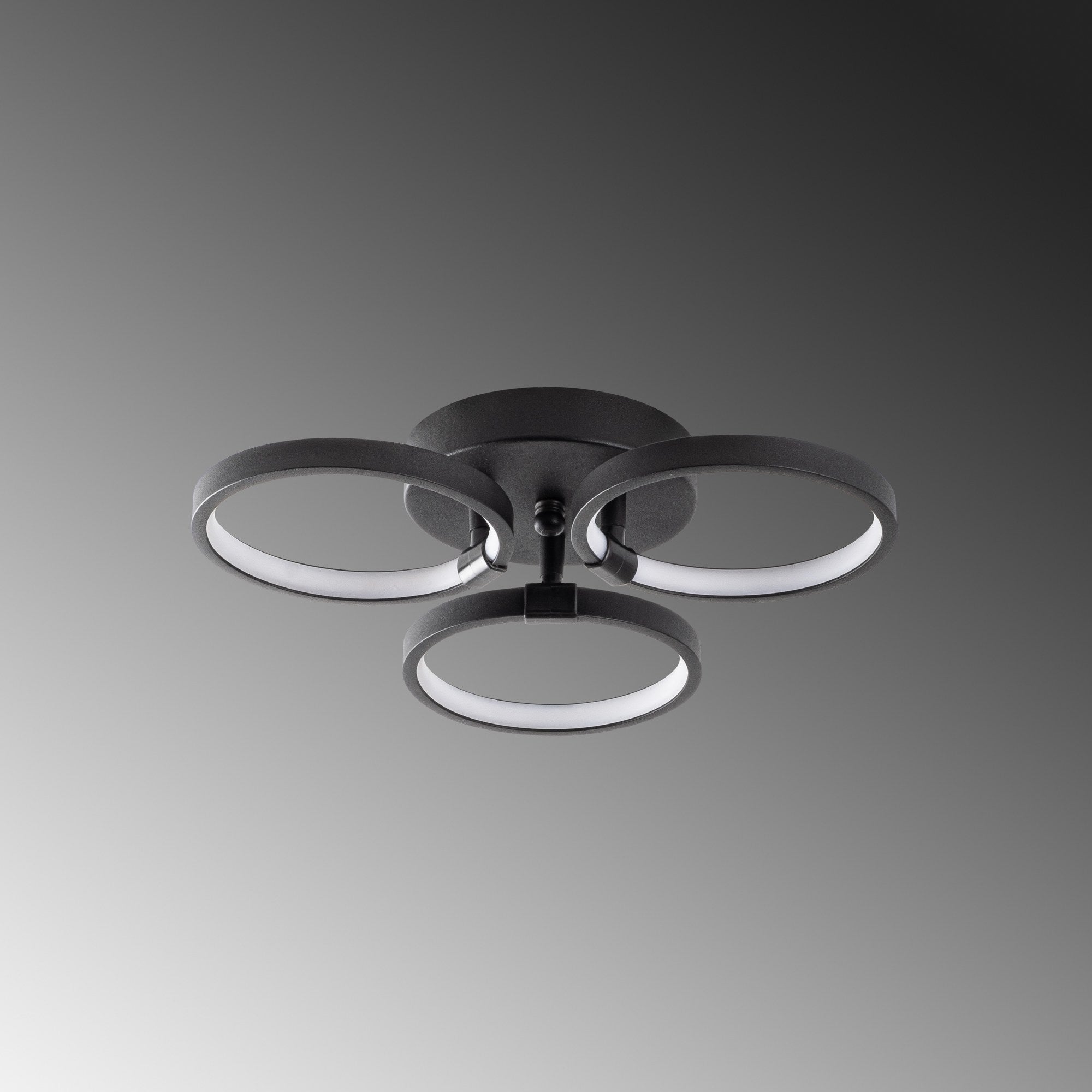 Candeeiro de Teto Preto Elegante, Corpo em Metal, 37x9x32 cm | LED SMD 18W 3000K | Iluminação Elegante para Decoração Moderna, Classificação IP20, Design Durável