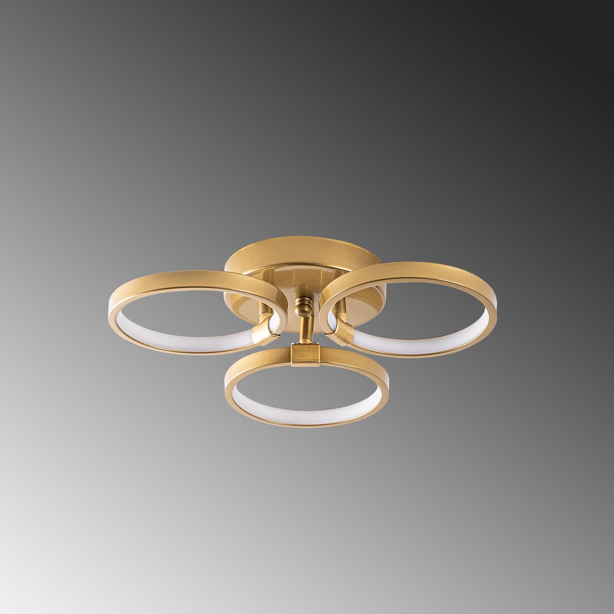 Candeeiro de Teto Dourado Elegante, Corpo em Metal, 37 x 9 x 32 cm | LED SMD 18W 3000K | Iluminação Elegante para Decoração e Ambiente Moderno | Classificação IP20