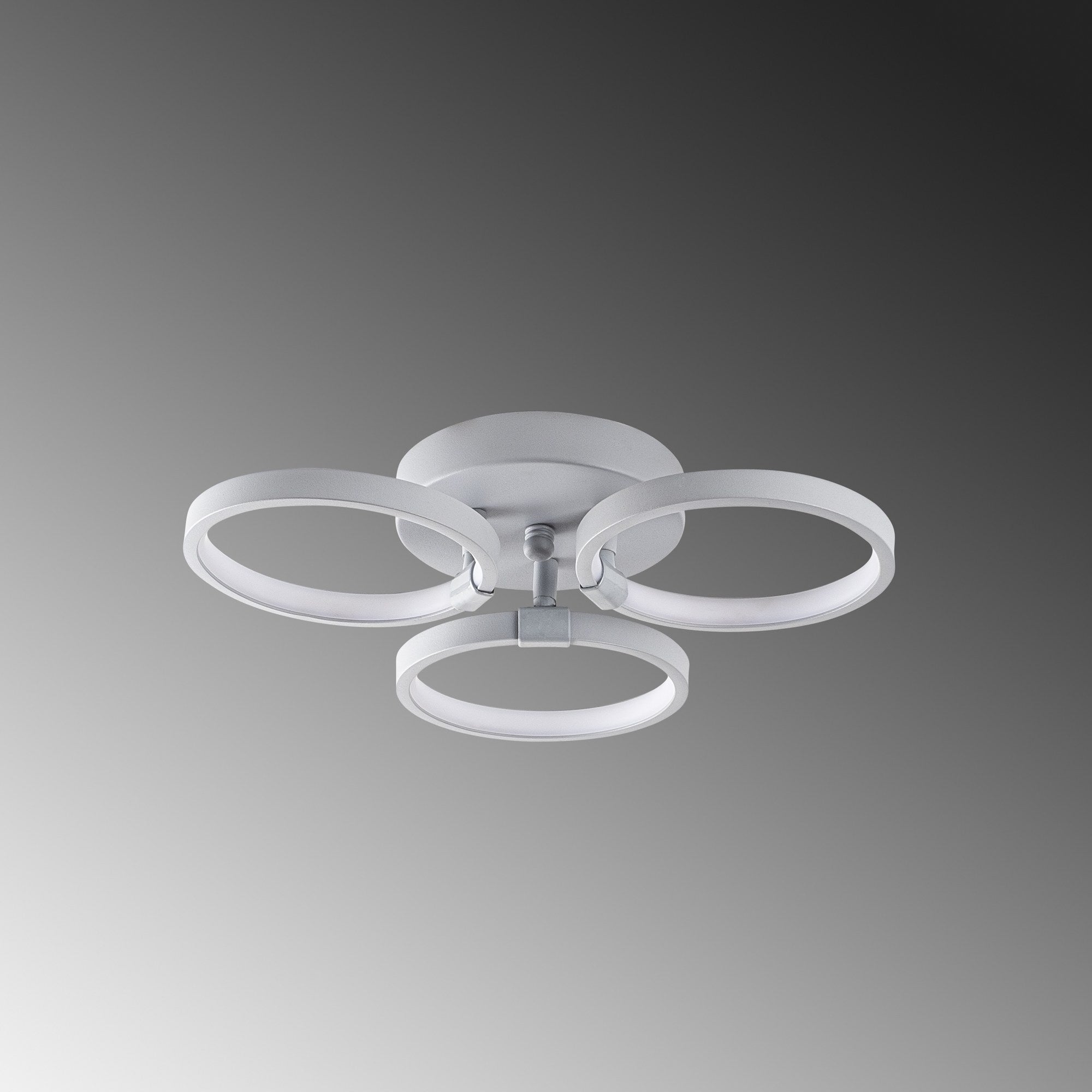 Candeeiro de Teto Nardo Cinza, Corpo em Metal, 37x32x9 cm | LED 18W 3000K, IP20 | Iluminação Elegante para Casas Modernas, Design Elegante e Construção Durável