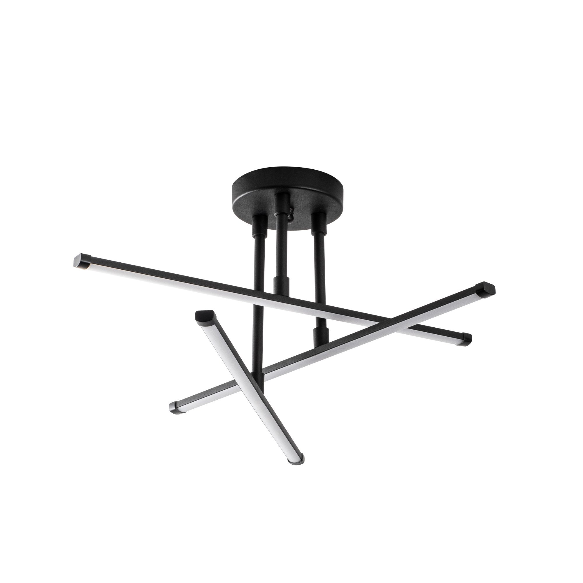 Candeeiro de Teto Preto Elegante, Corpo em Metal, 51 x 26 x 51 cm | LED SMD 18W 3000K | Iluminação Elegante para Decoração e Ambiente Modernos