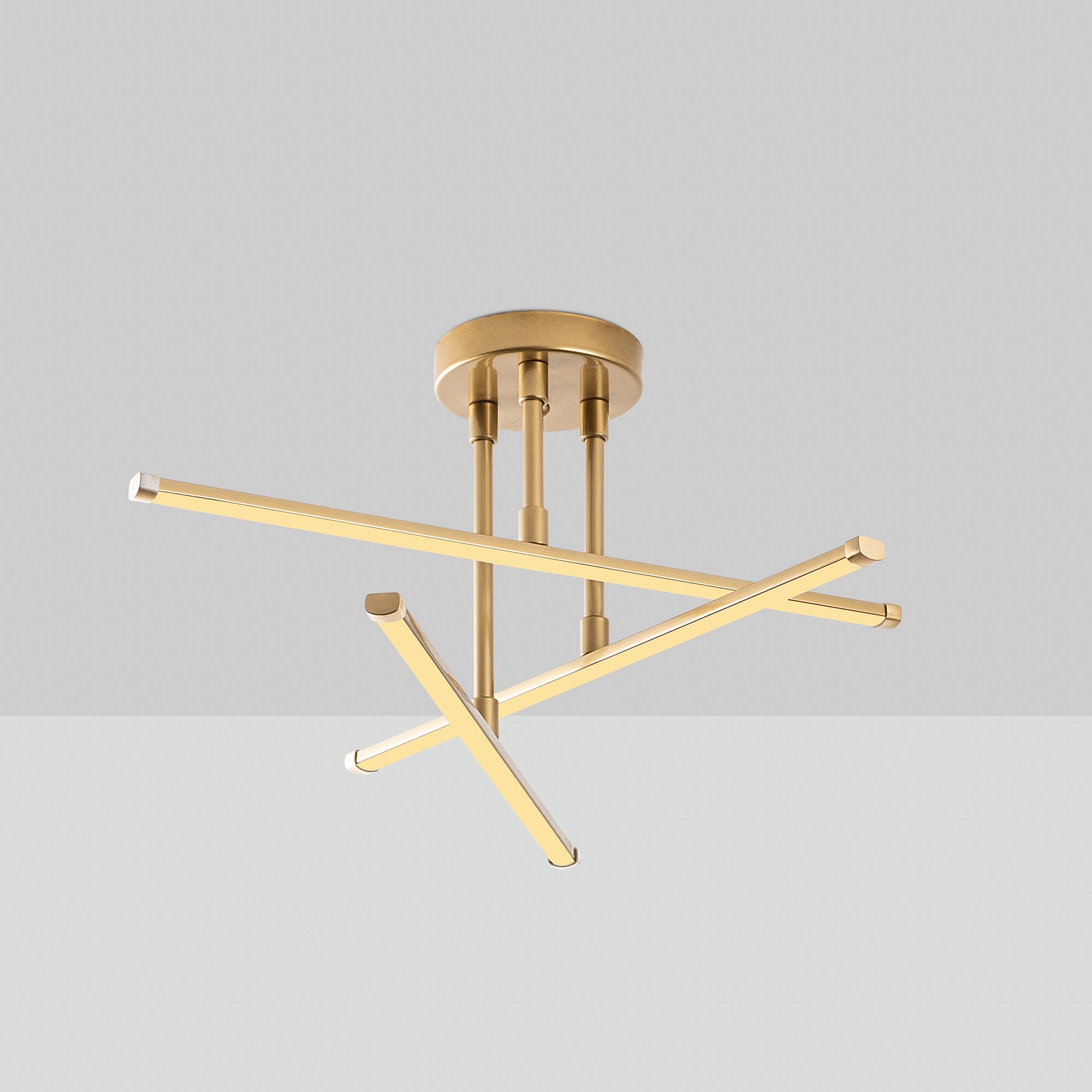 Candeeiro de Teto Dourado Elegante, Corpo em Metal, 51 x 26 x 51 cm | LED SMD 18 W 3000 K | Iluminação Elegante para Decoração Moderna de Casa e Salas de Jantar