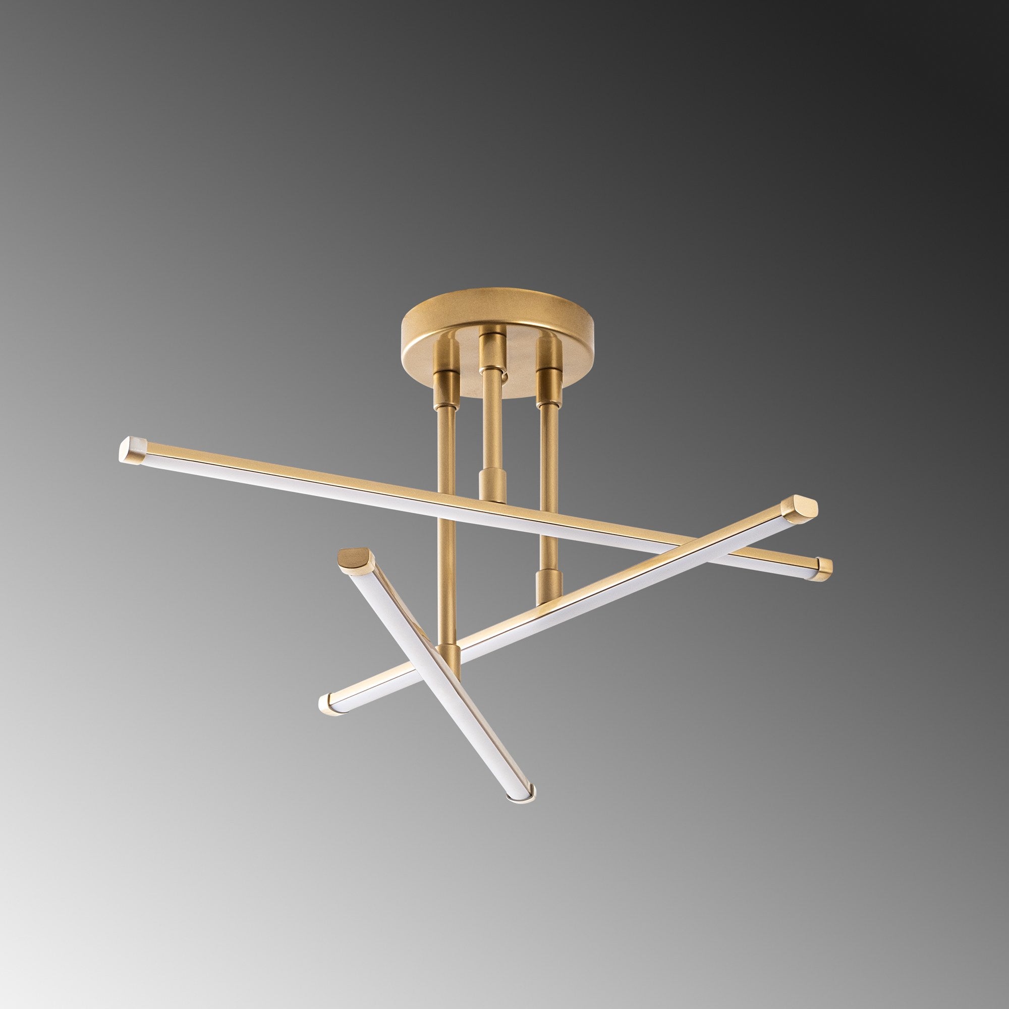 Candeeiro de Teto Dourado Elegante, Corpo em Metal, 51 x 26 x 51 cm | LED SMD 18 W 3000 K | Iluminação Elegante para Decoração Moderna de Casa e Salas de Jantar