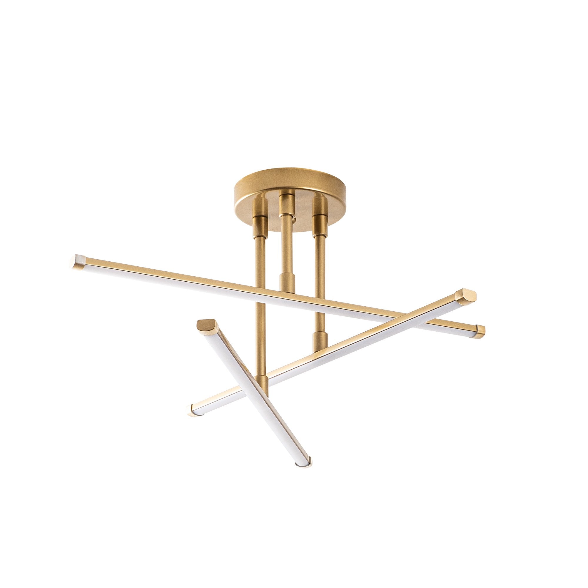 Candeeiro de Teto Dourado Elegante, Corpo em Metal, 51 x 26 x 51 cm | LED SMD 18 W 3000 K | Iluminação Elegante para Decoração Moderna de Casa e Salas de Jantar