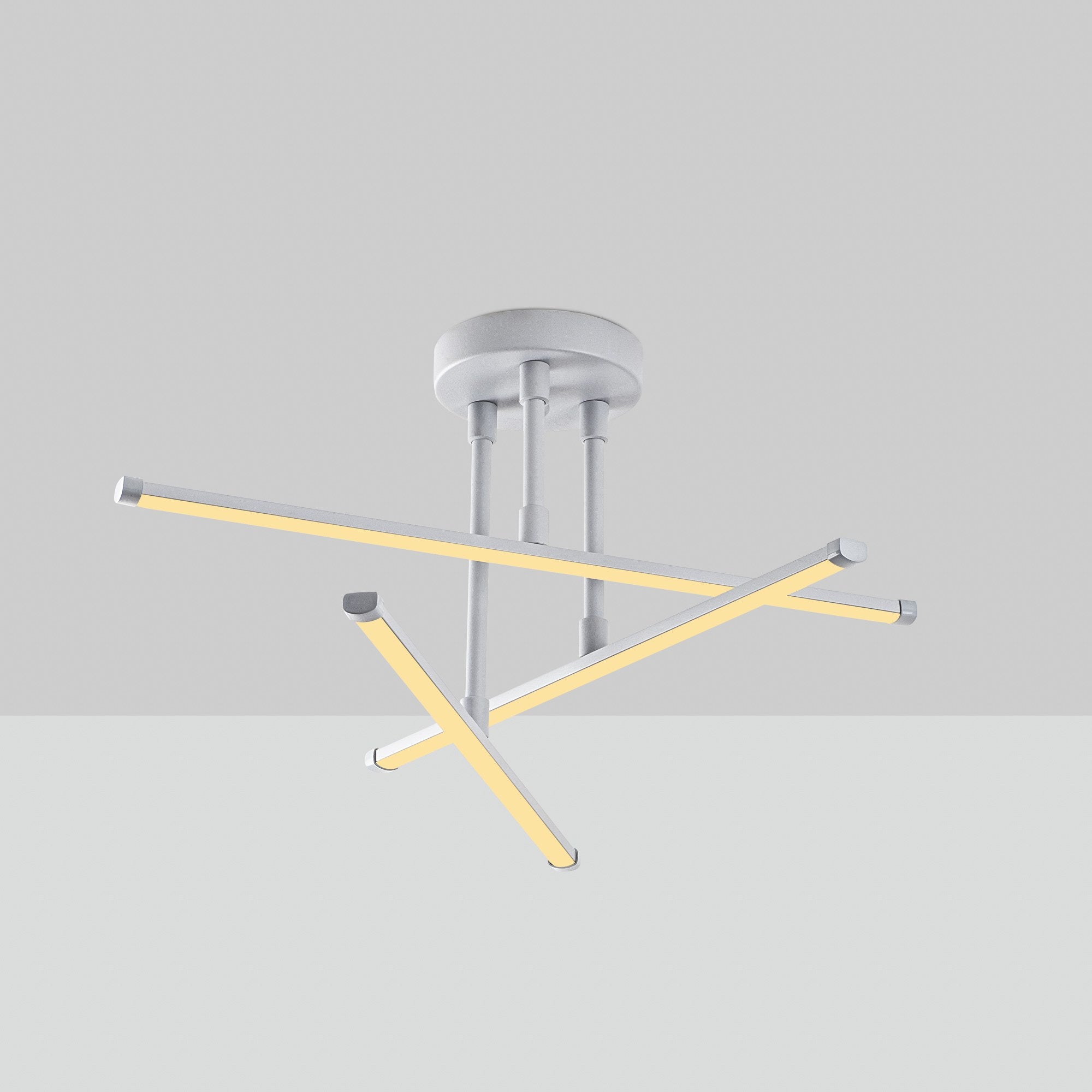 Candeeiro de Teto Nardo Grey, Corpo em Metal, 51 x 26 x 51 cm | LED 18W 3000K, IP20 | Iluminação Elegante para Casas Modernas, Design Elegante e Durável