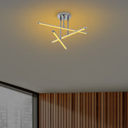 Candeeiro de Teto – 51 x 26 x 51 cm – Cromado – Metal