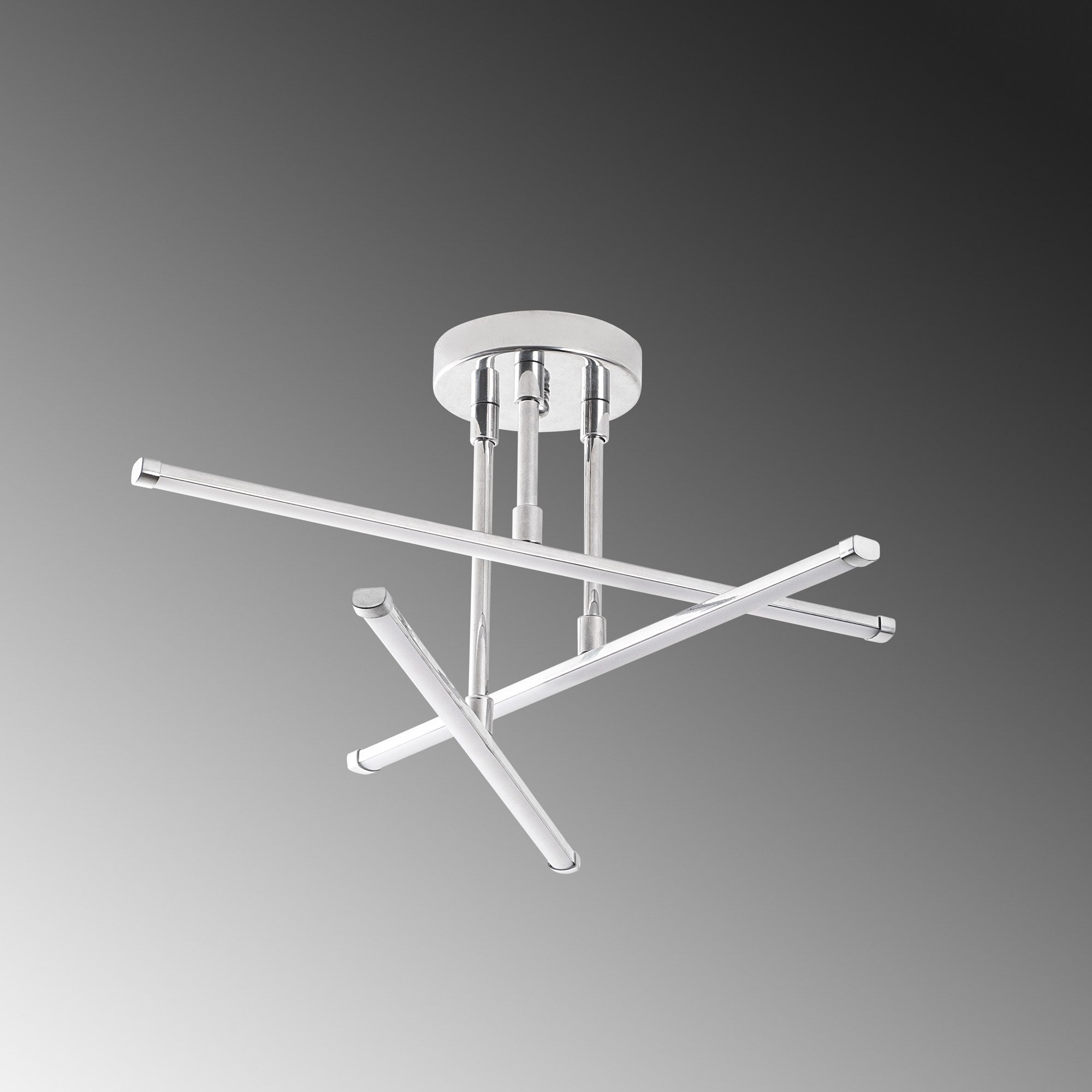 Candeeiro de Teto – 51 x 26 x 51 cm – Cromado – Metal