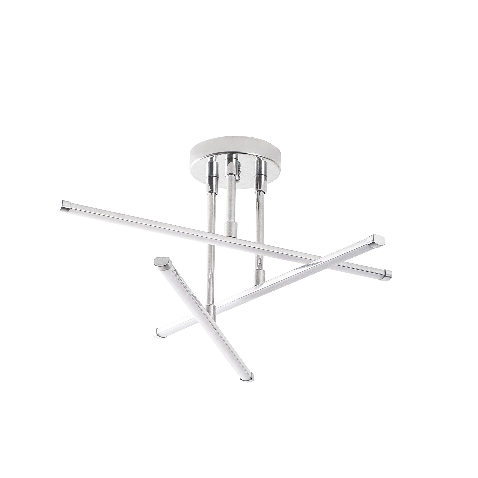 Candeeiro de Teto – 51 x 26 x 51 cm – Cromado – Metal