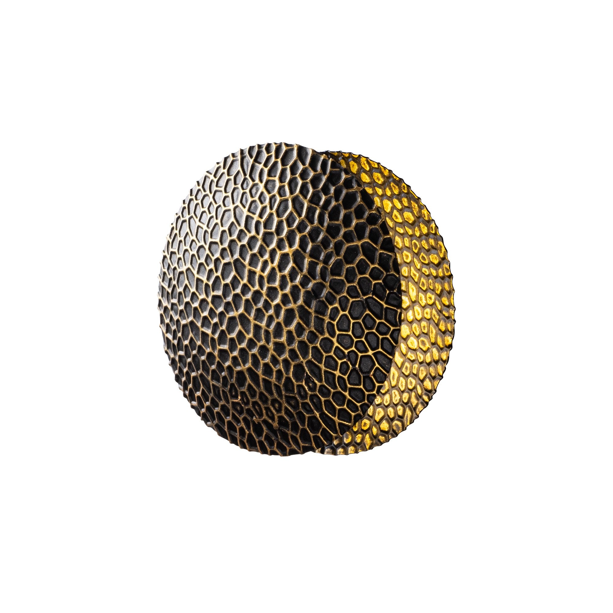 Candeeiro de Parede Elegante, Preta e Dourada, 21 x 21 x 15 cm | Corpo em Metal, LED SMD 5W 3000K | Iluminação Elegante para Decoração e Ambiente Modernos