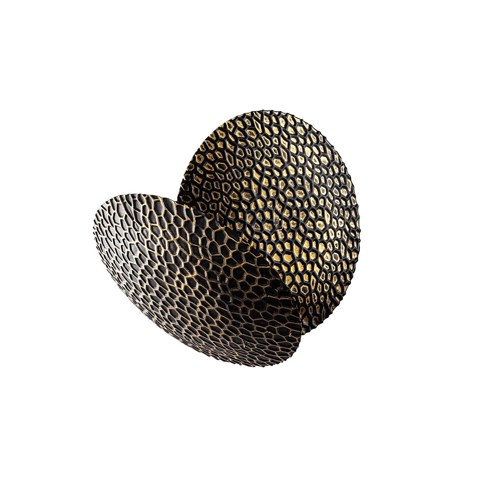 Candeeiro de Parede Elegante, Preta e Dourada, 21 x 21 x 15 cm | Corpo em Metal, LED SMD 5W 3000K | Iluminação Elegante para Decoração e Ambiente Modernos