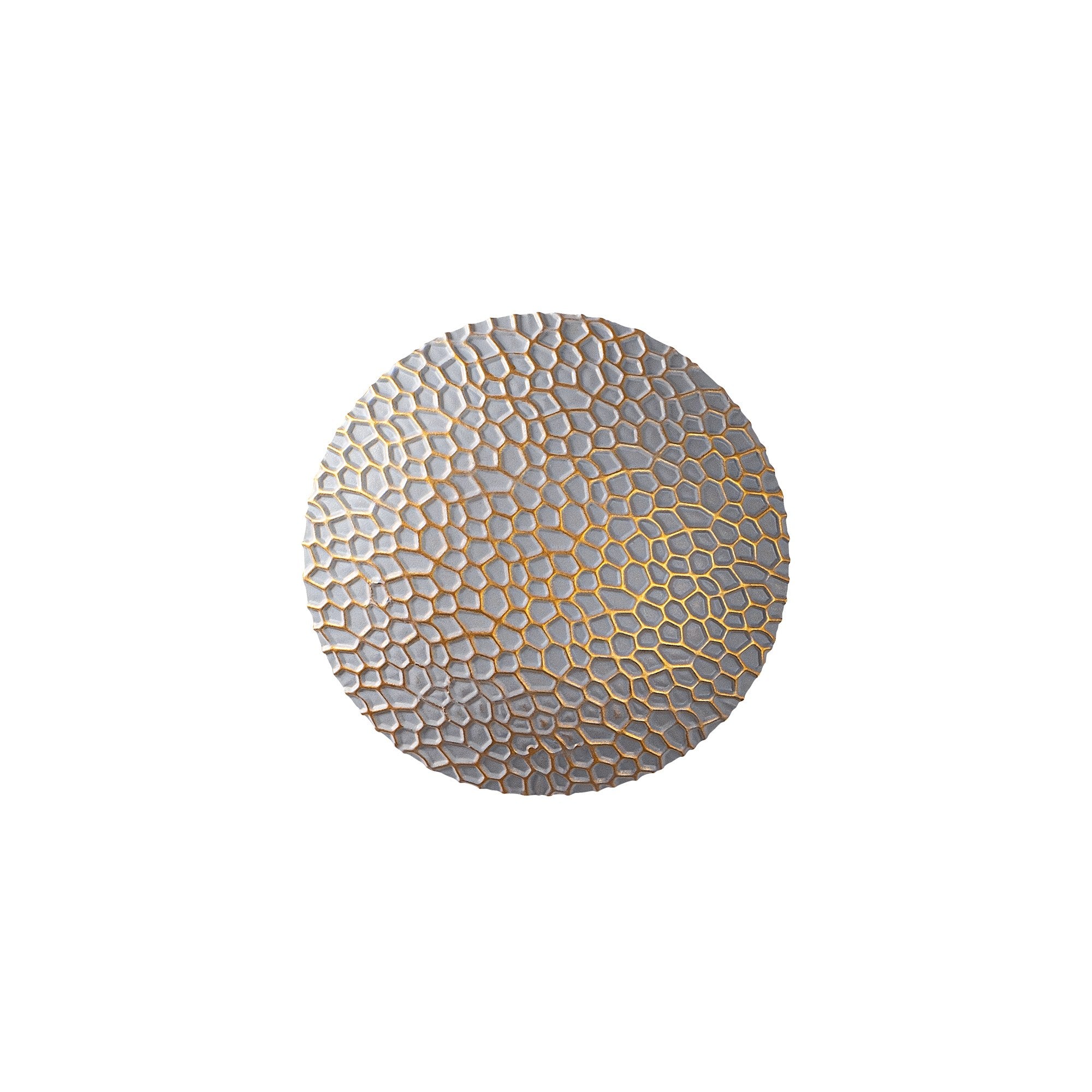 Candeeiro de Parede Elegante com Corpo em Metal, Acabamento em Prata e Dourado, 21x21x15 cm | LED SMD 5W 3000K | Iluminação Elegante para Decoração Moderna