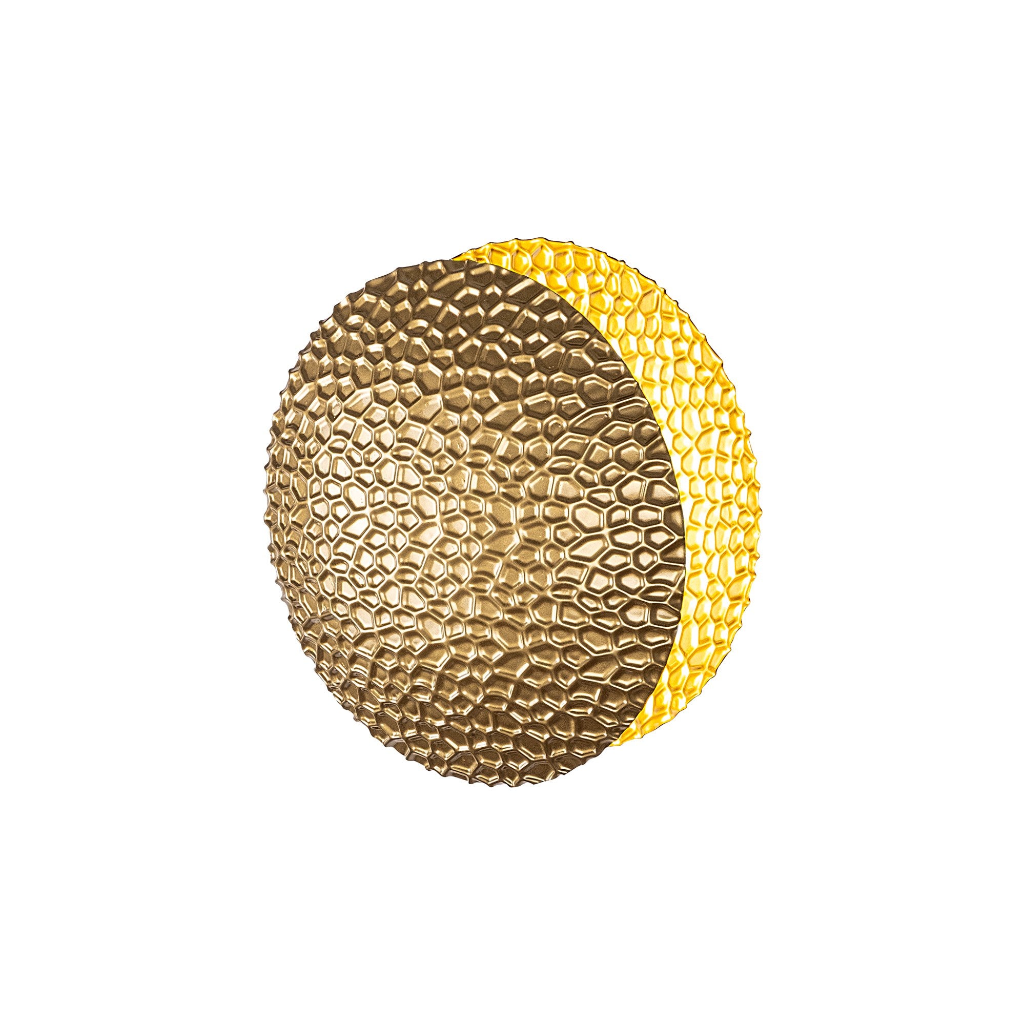 Candeeiro de Parede Elegante Dourada, Corpo em Metal, 21x21x15 cm | LED SMD 5W 3000K | Iluminação Elegante para Decoração Moderna, Classificação IP20, Perfeita para Qualquer Ambiente