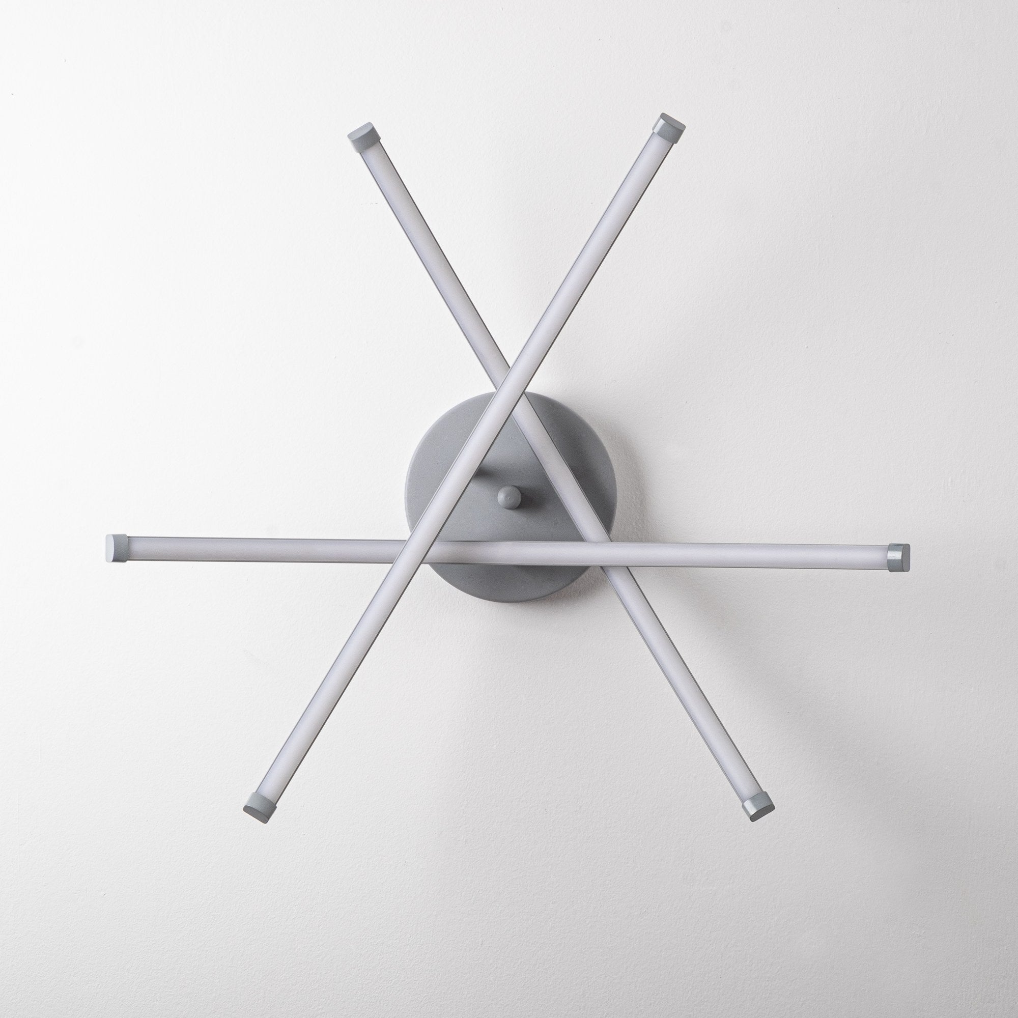 Candeeiro de Teto Cinza Elegante, Corpo de Metal, 57 cm de Largura, 20 cm de Altura | LED SMD 28W 3000K | Iluminação Elegante para Casas e Escritórios Modernos