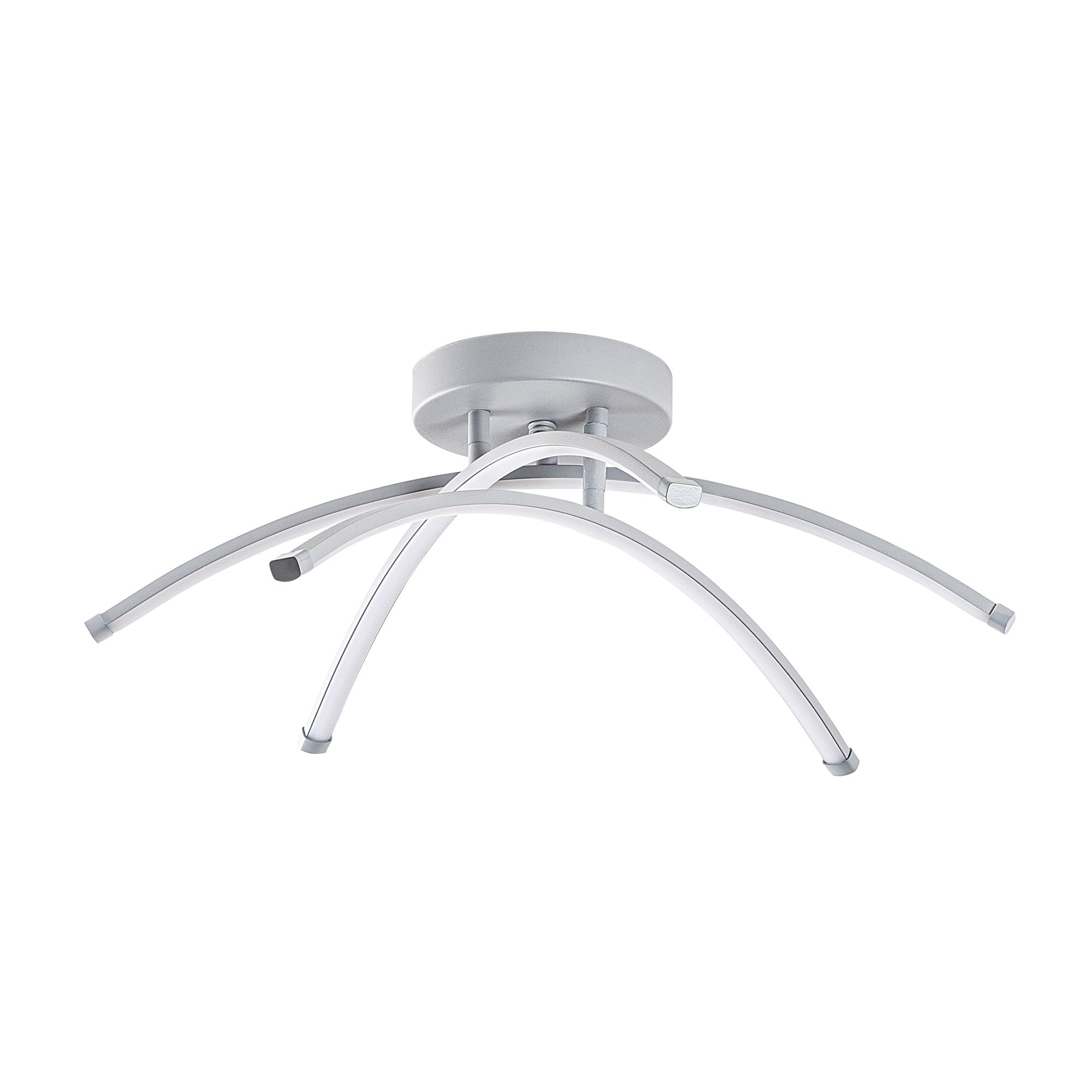 Candeeiro de Teto Cinza Elegante, Corpo de Metal, 57 cm de Largura, 20 cm de Altura | LED SMD 28W 3000K | Iluminação Elegante para Casas e Escritórios Modernos