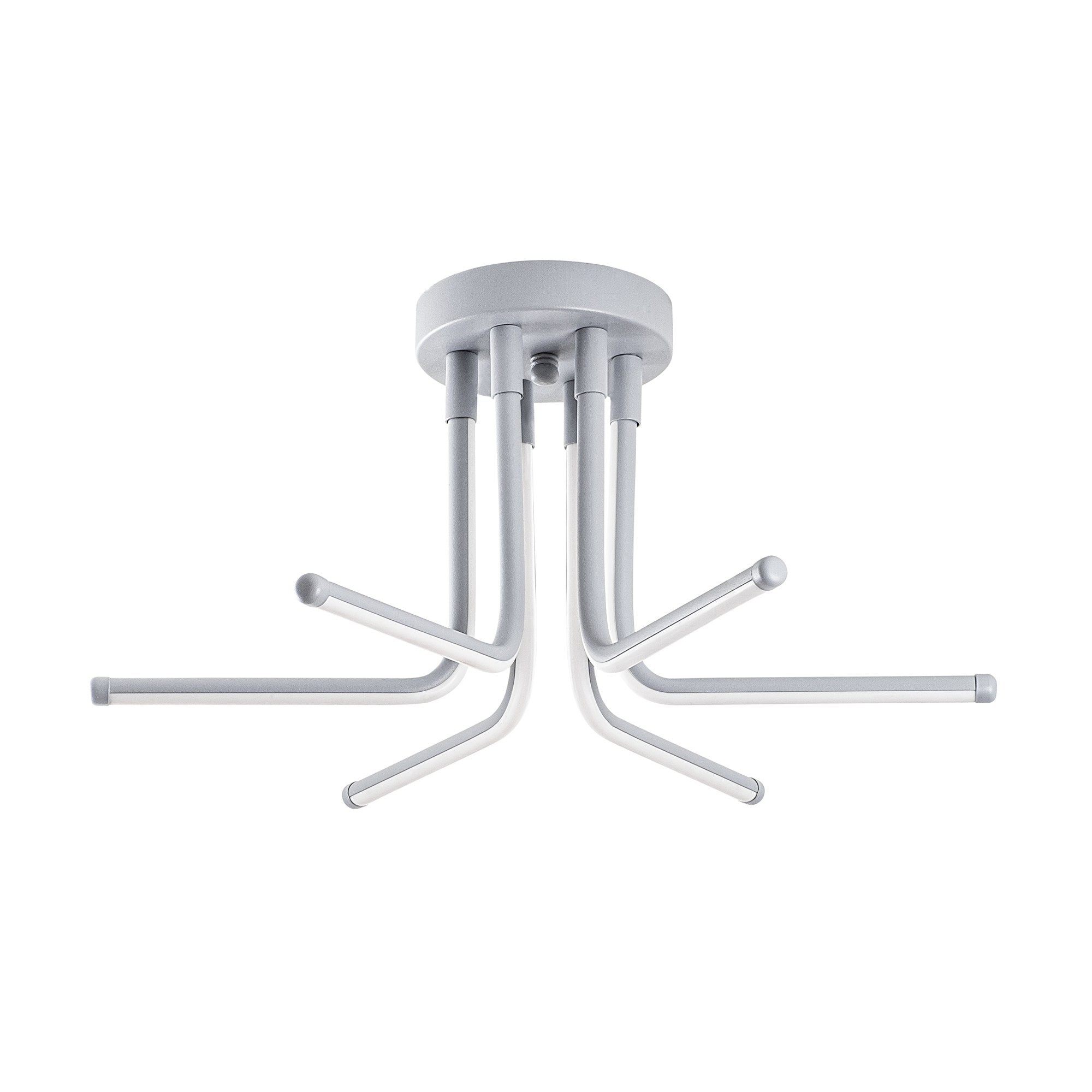 Candeeiro de Teto Cinza Elegante, Corpo de Metal, 55 cm de Largura x 25 cm de Altura | LED SMD 28W 3000K | Iluminação Elegante para Decoração e Ambiente Modernos