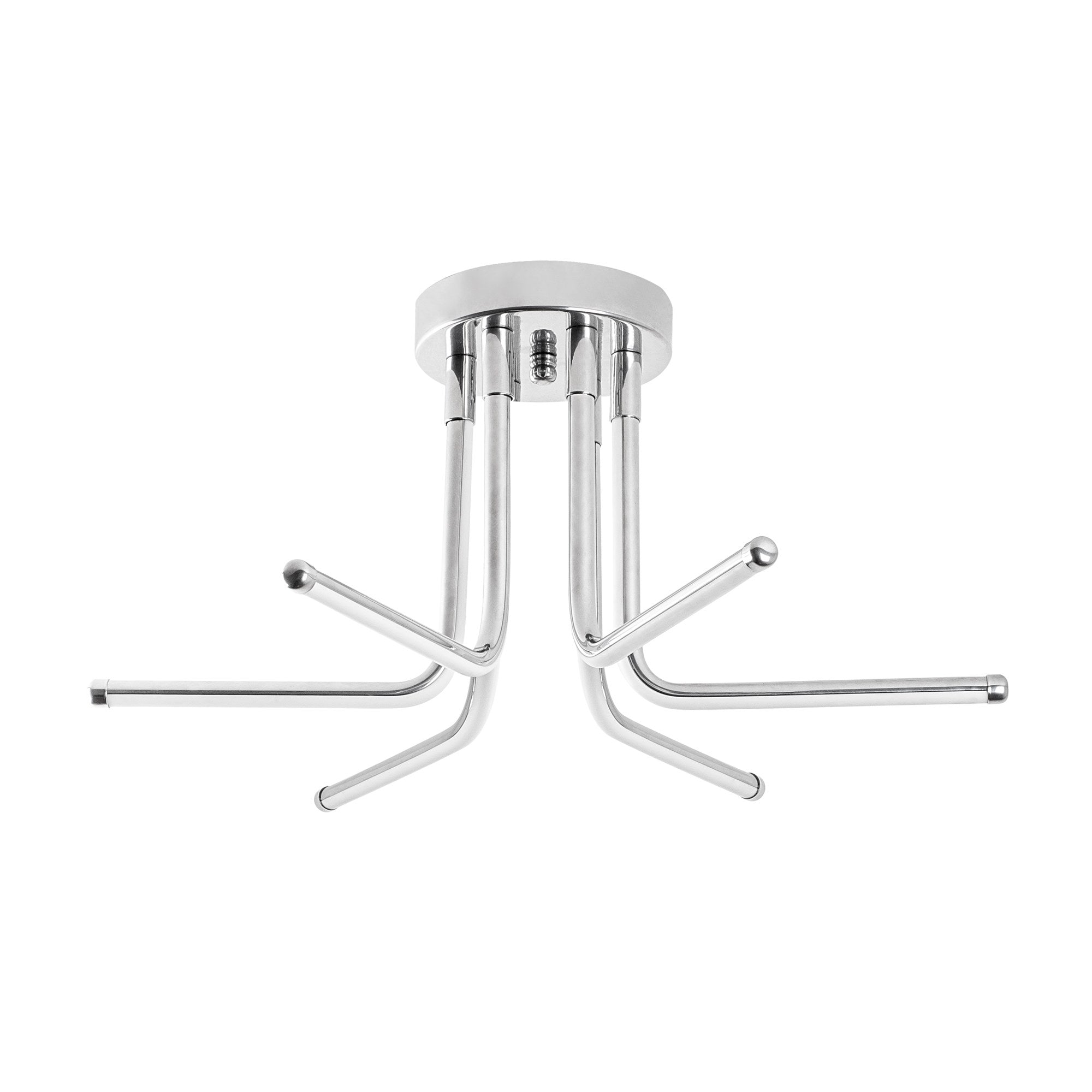 Candeeiro de Teto Cromado Elegante, Corpo em Metal, 55 cm de Largura x 25 cm de Altura | LED SMD 28W 3000K | Iluminação Elegante para Decoração Moderna