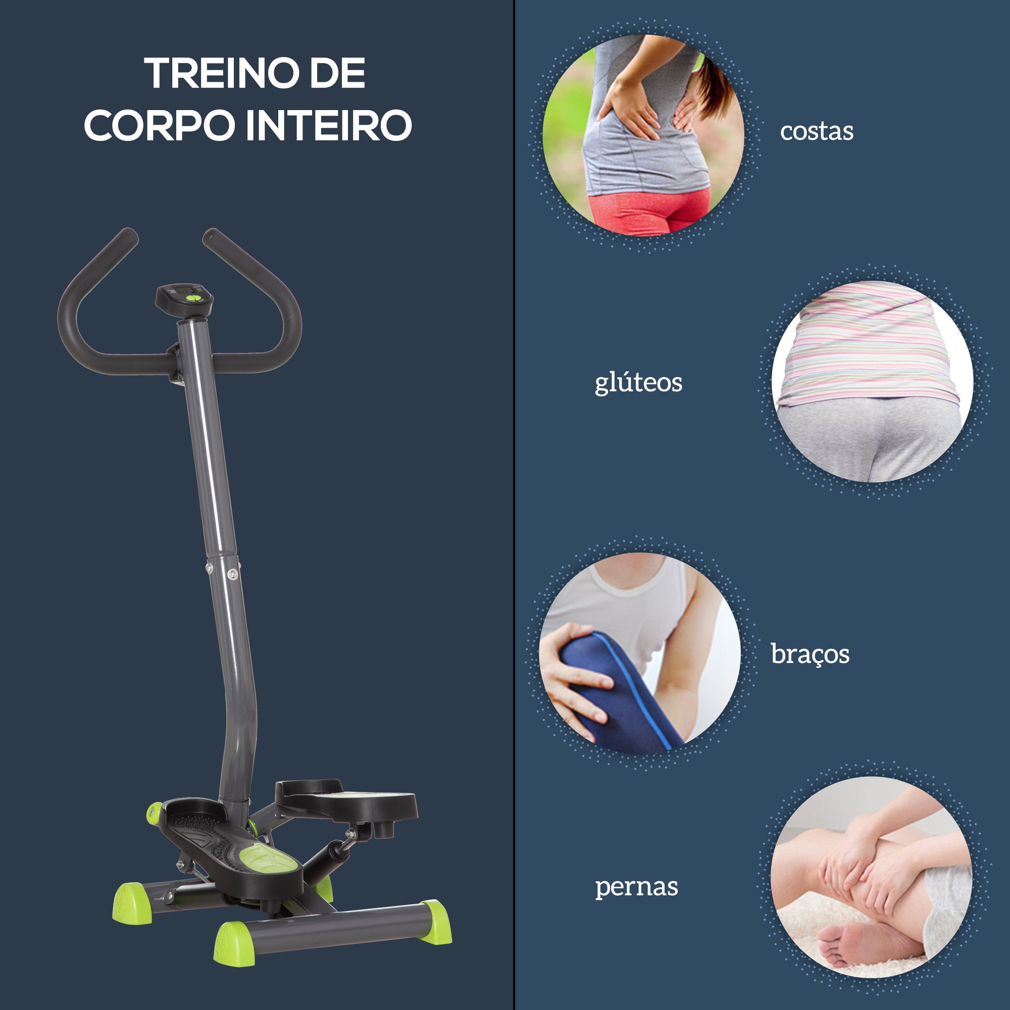 Máquina de Step Stepper Fitness em Casa 55x44x108 cm Cinzento
