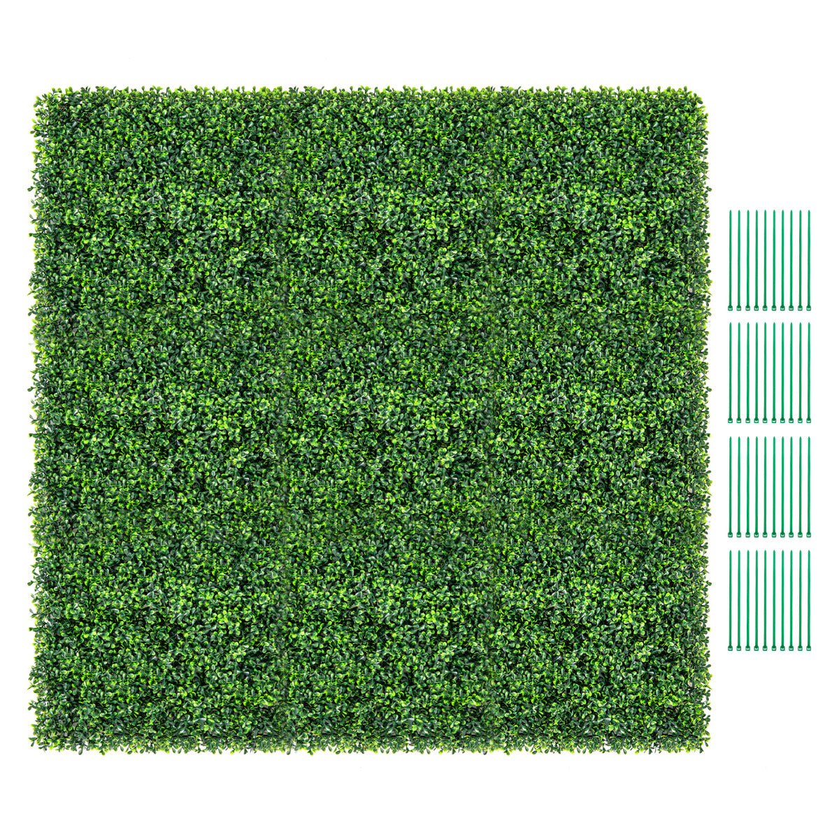 Conjunto de Painéis Artificiais de Buxus – 50 x 50 CM – Verde – PE