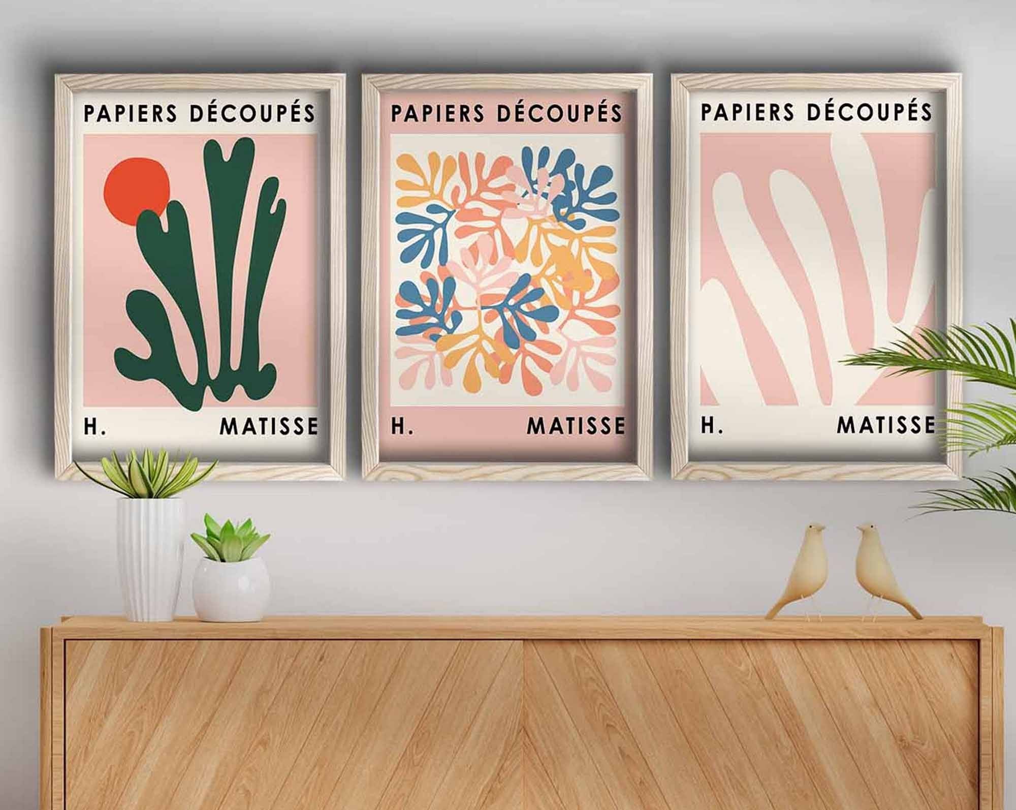 Pintura decorativa emoldurada – 38 x 53 cm – MDF e madeira