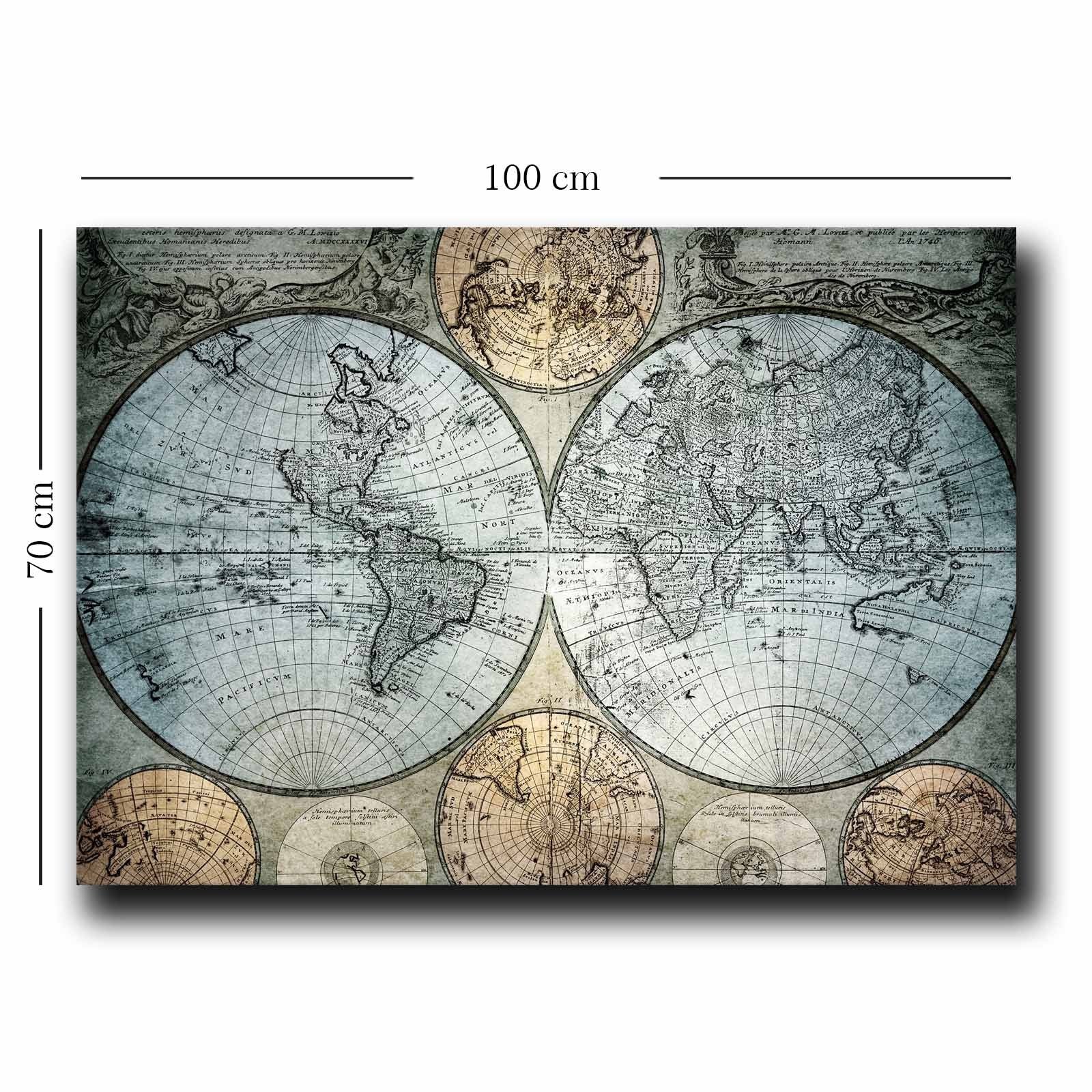 Tela Decorativa em Canvas 100% 70x100 cm com Moldura em Pinho – Azul, Bege ou Preto