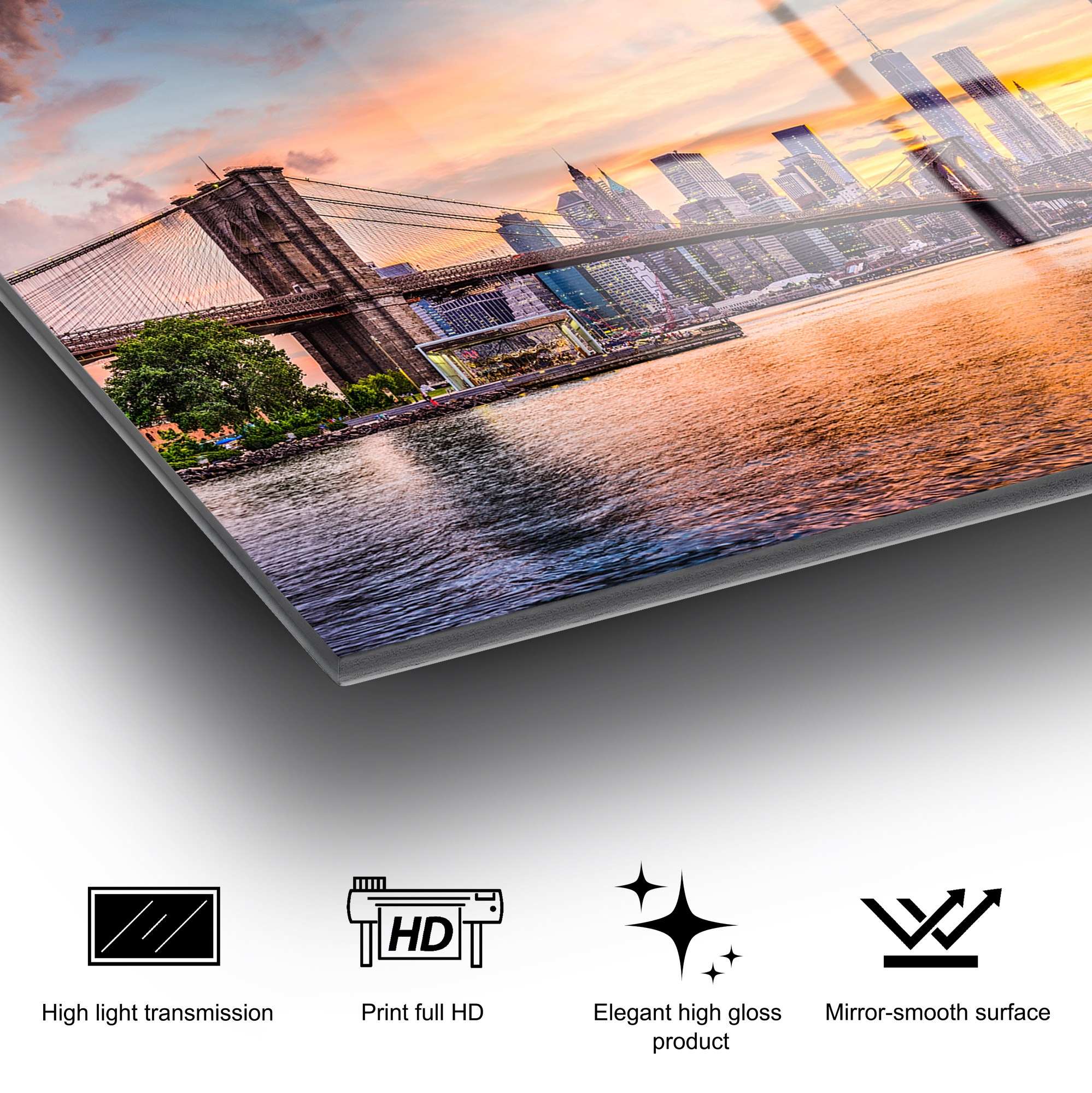 Quadro Decorativo em Vidro Temperado UV-044 70x100 cm – Multicolor – 4 mm