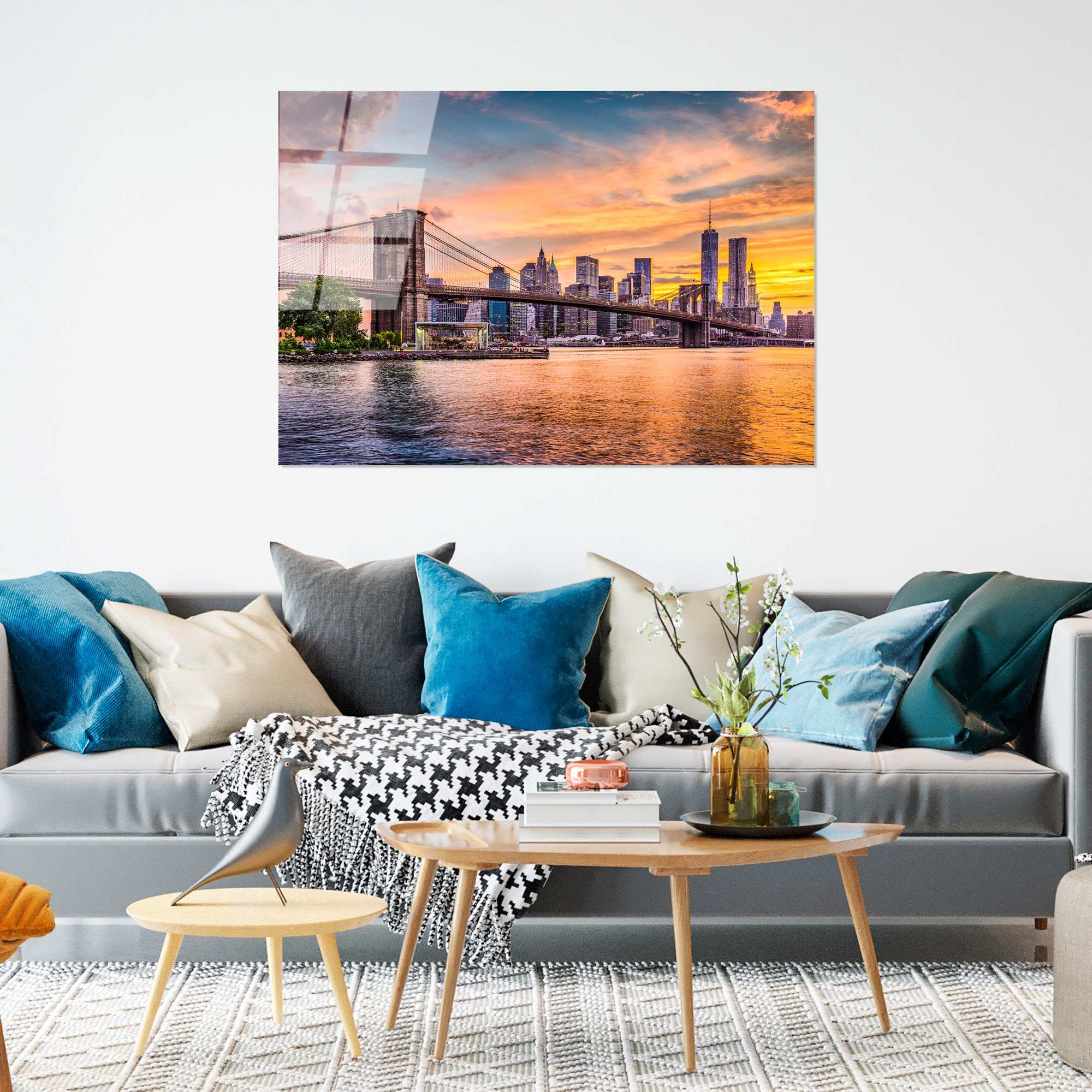 Quadro Decorativo em Vidro Temperado UV-044 70x100 cm – Multicolor – 4 mm