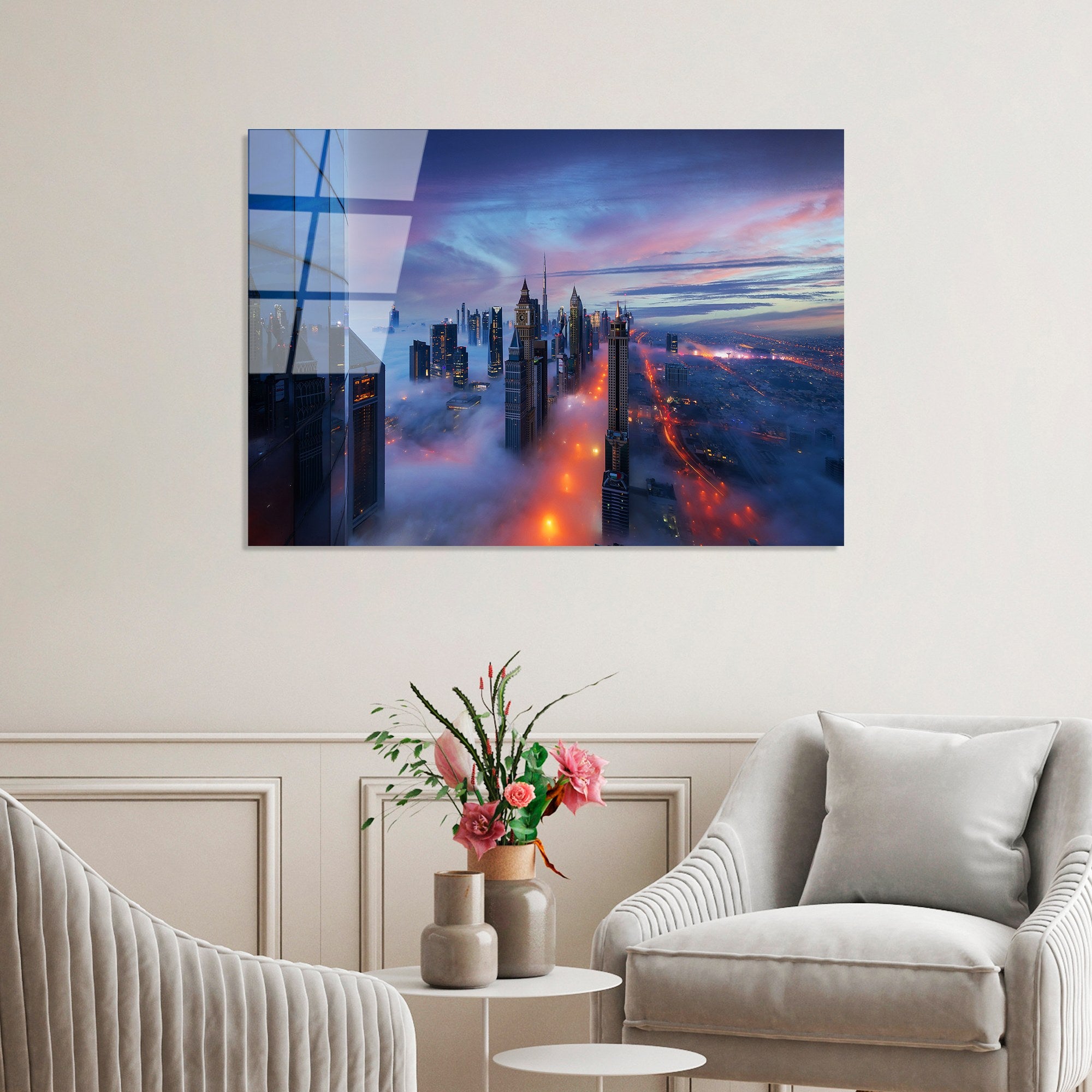 Quadro Decorativo em Vidro Temperado UV-045 (70 x 100 cm) – Multicolor, 4 mm