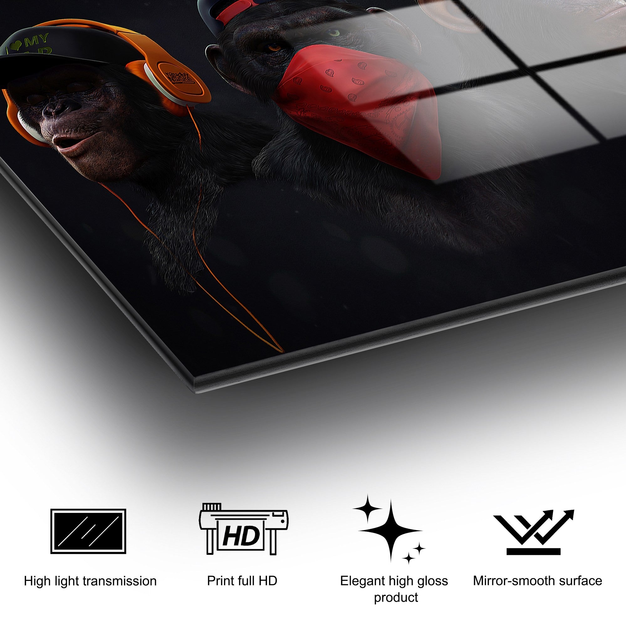 Quadro Decorativo em Vidro Temperado UV-049, 70 x 100 cm, Multicolor, 4 mm