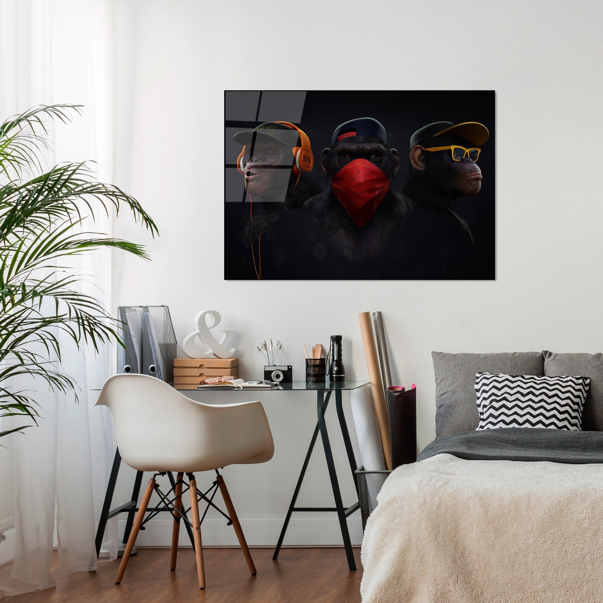 Quadro Decorativo em Vidro Temperado UV-049, 70 x 100 cm, Multicolor, 4 mm