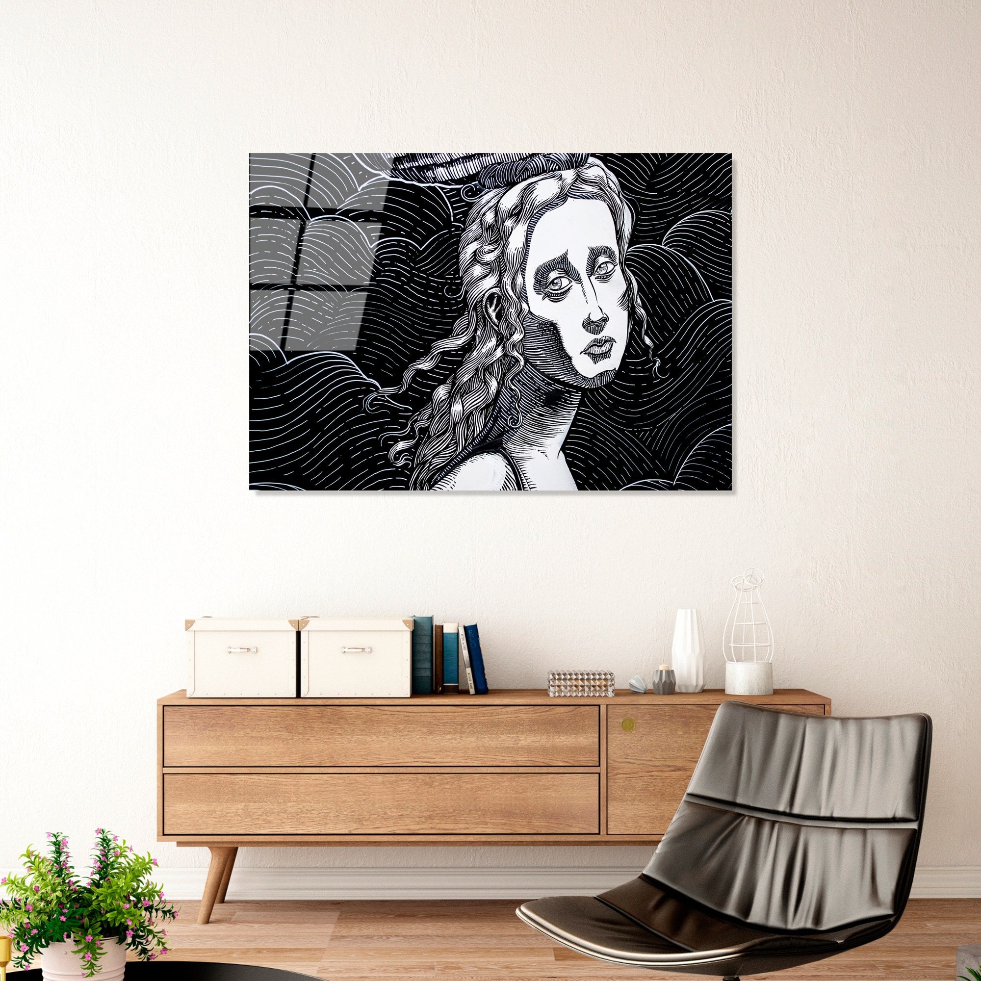 Quadro Decorativo em Vidro Temperado UV-054, Multicolor, 70 x 100 cm, Espessura 4 mm