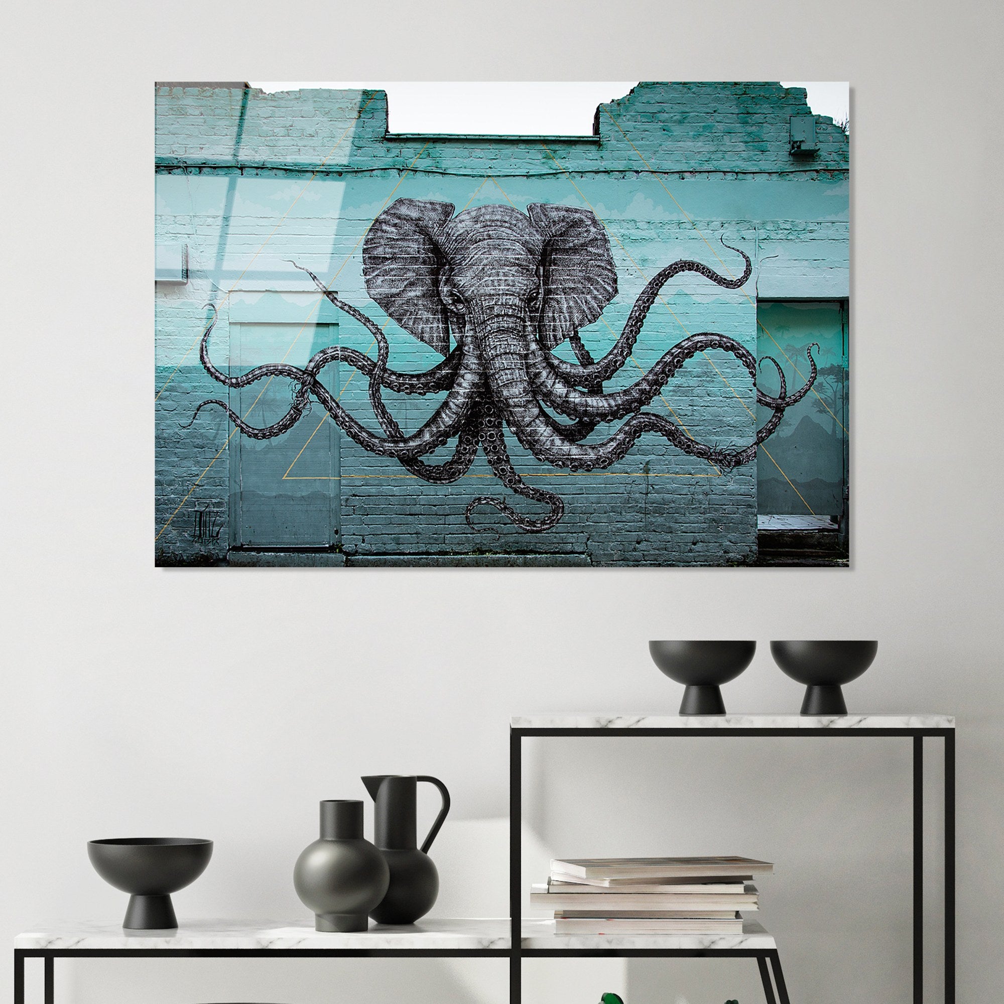 Quadro Decorativo em Vidro Temperado UV-055, Multicolor, 70 x 100 cm (4 mm)