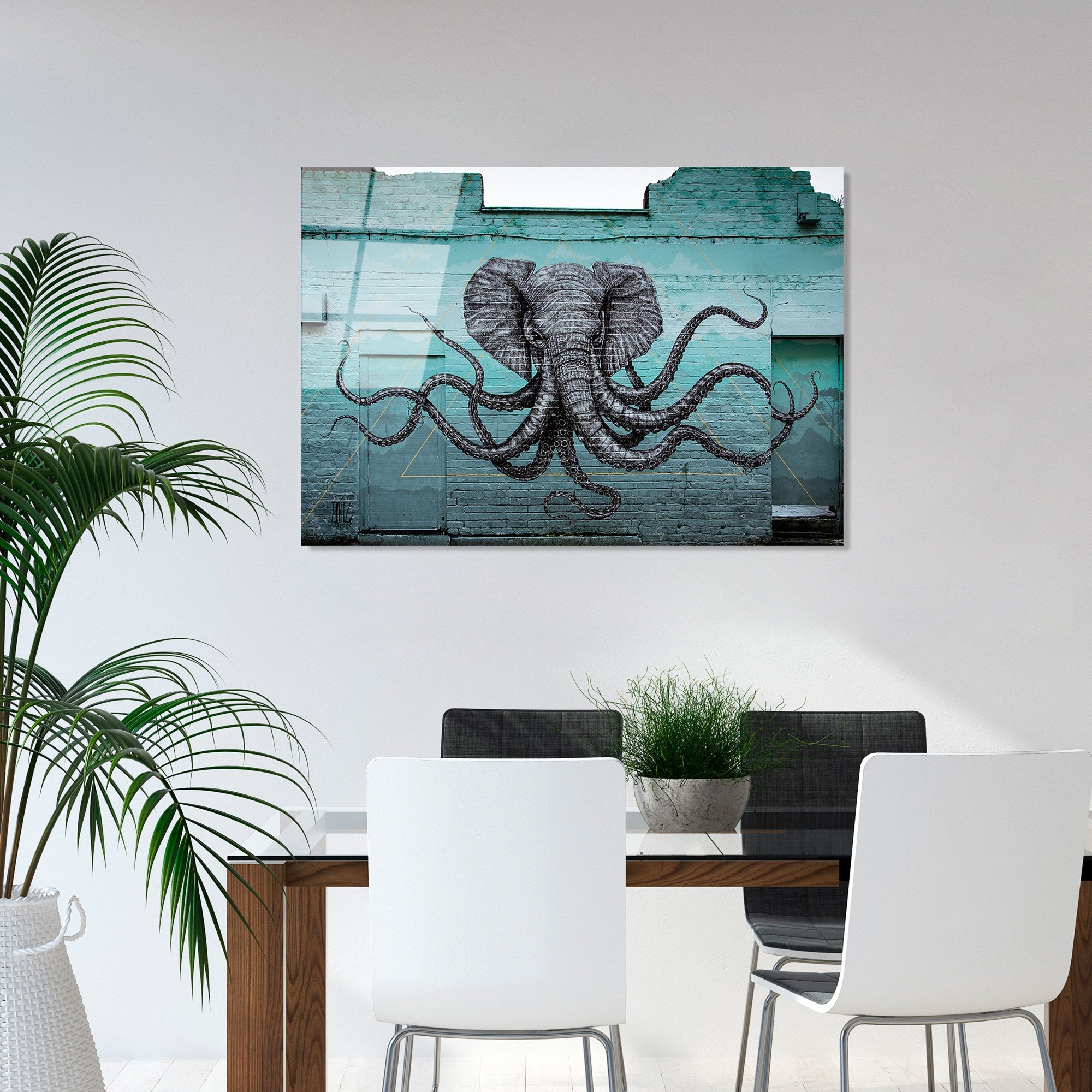 Quadro Decorativo em Vidro Temperado UV-055, Multicolor, 70 x 100 cm (4 mm)