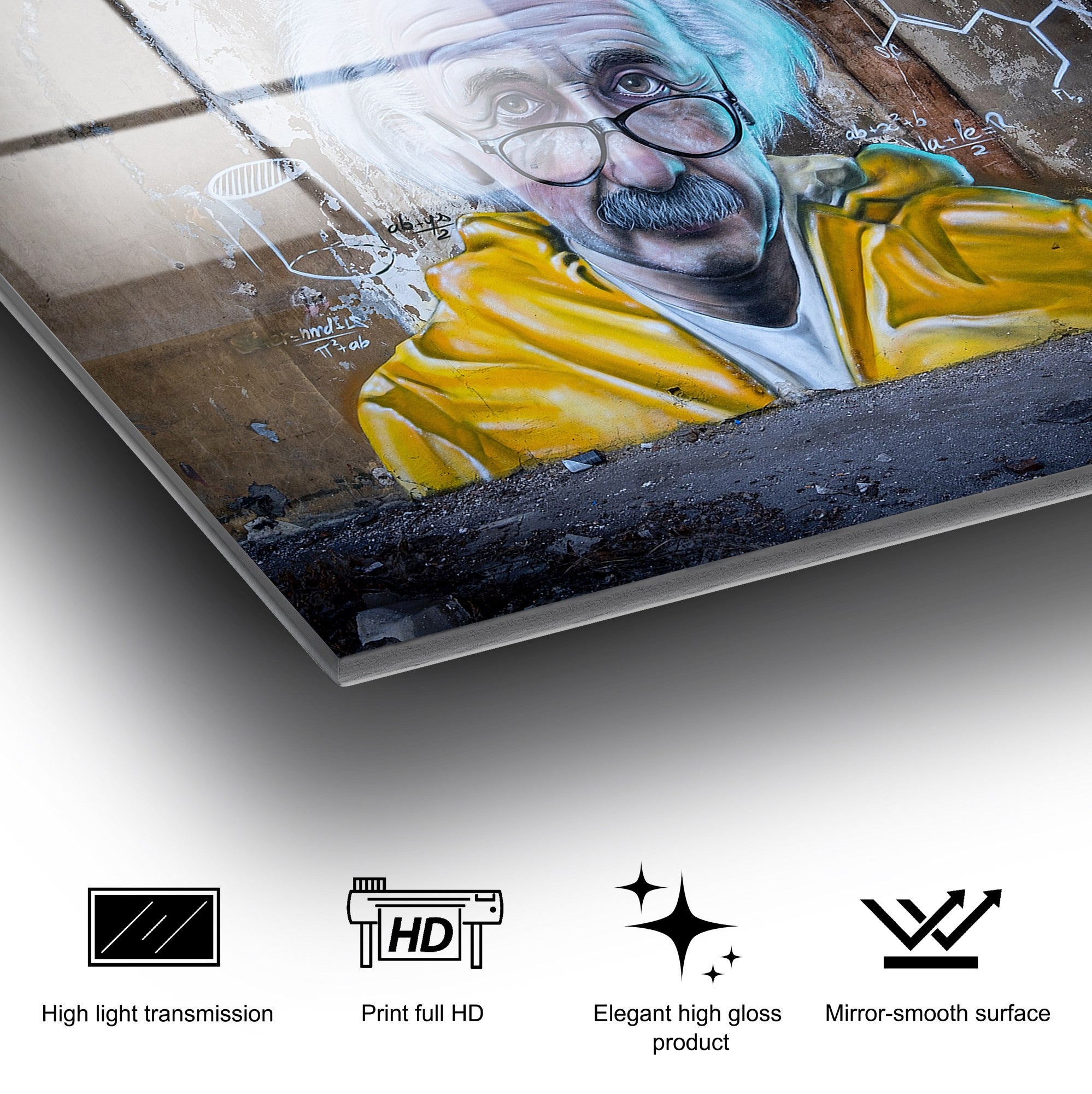 Quadro Decorativo em Vidro Temperado UV-057, Multicolor, 70 x 100 cm, 4 mm