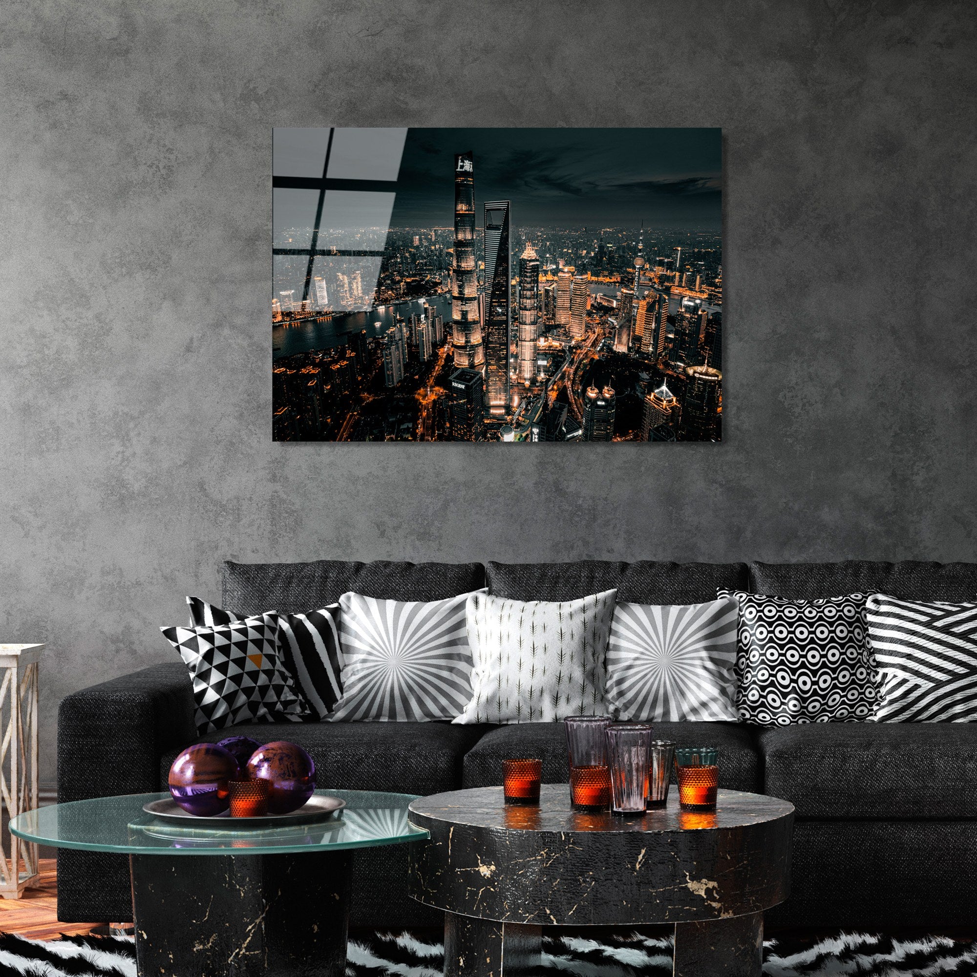 Quadro Decorativo em Vidro Temperado 4 mm UV-058, Multicolor, 70 x 100 cm